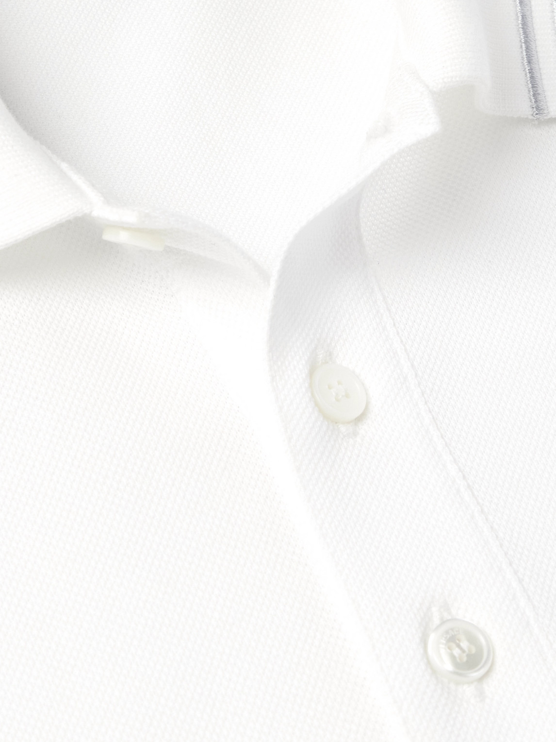 Versace White Polo Shirt With Medusa Detail On The Collar