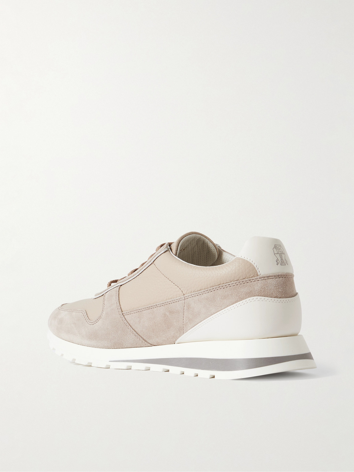 Brunello Cucinelli - Olimpo Textured-Leather and Suede Sneakers