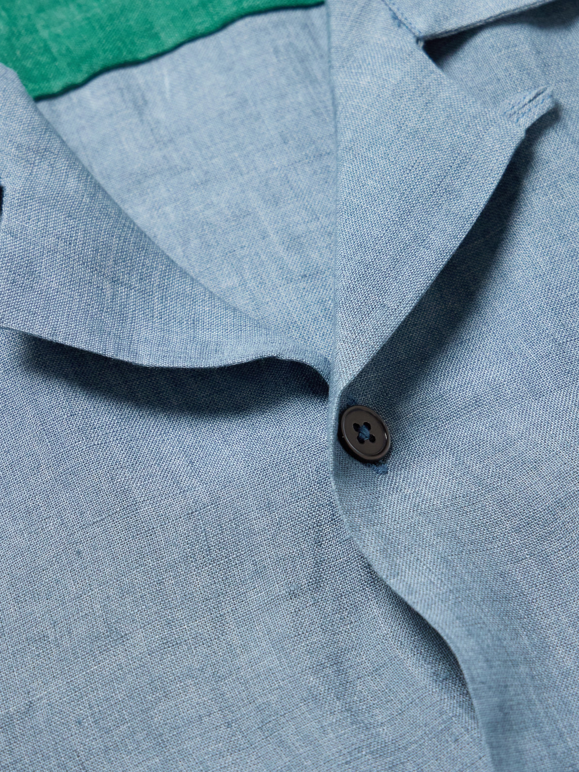 PAUL SMITH CONVERTIBLE-COLLAR LINEN SHIRT