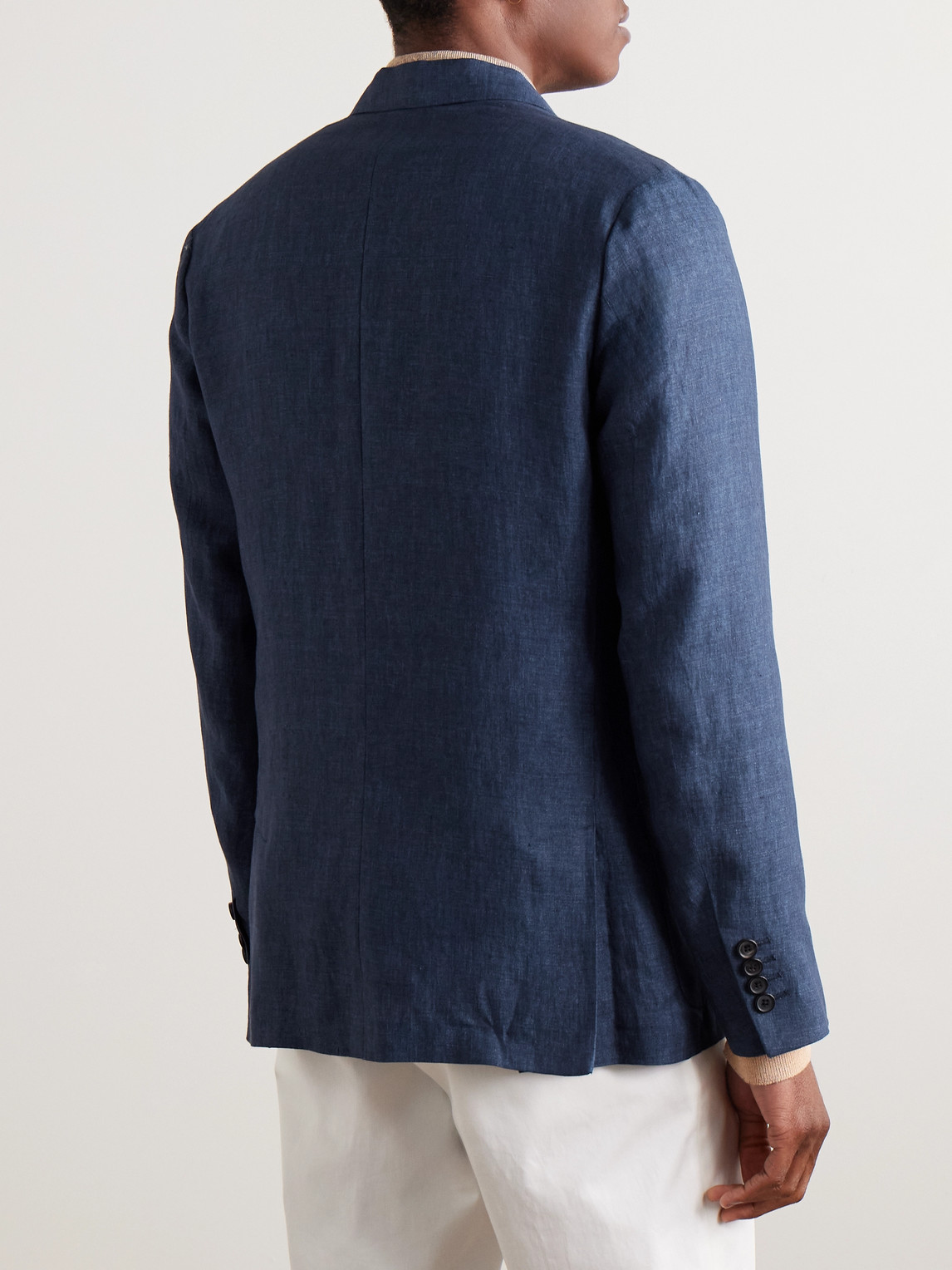PAUL SMITH DELAVE UNSTRUCTURED DOUBLE-BREASTED LINEN BLAZER