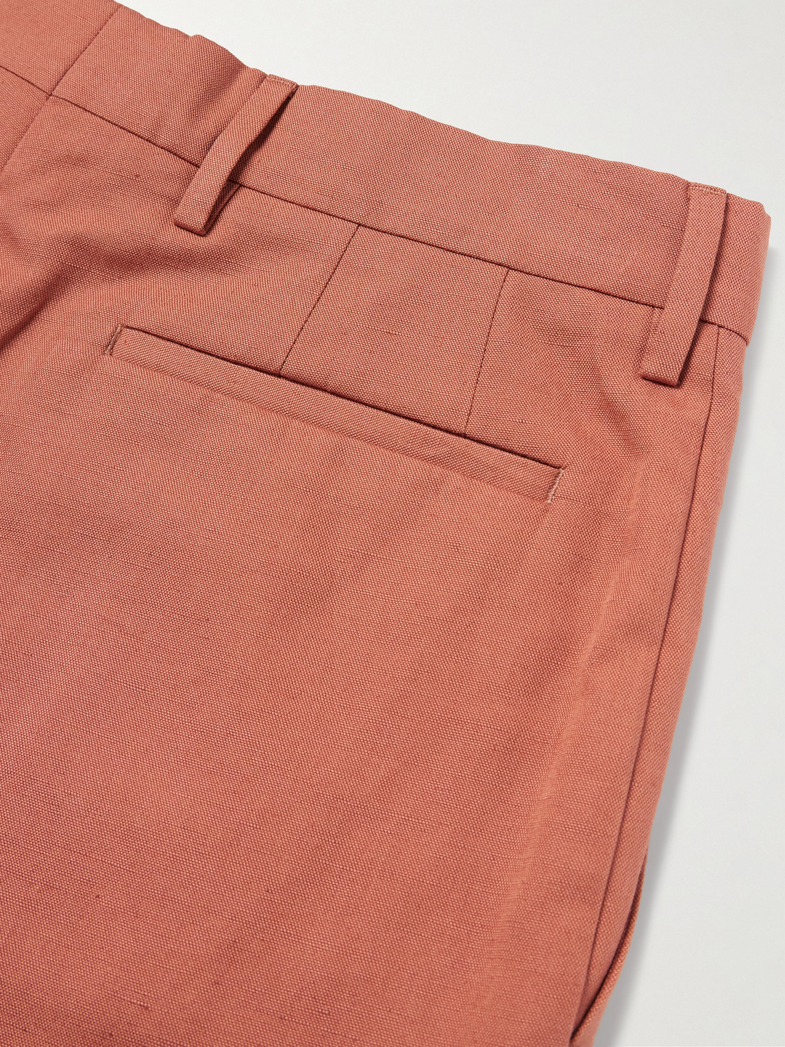 PAUL SMITH STRAIGHT-LEG LINEN, COTTON AND LYOCELL-BLEND SHORTS