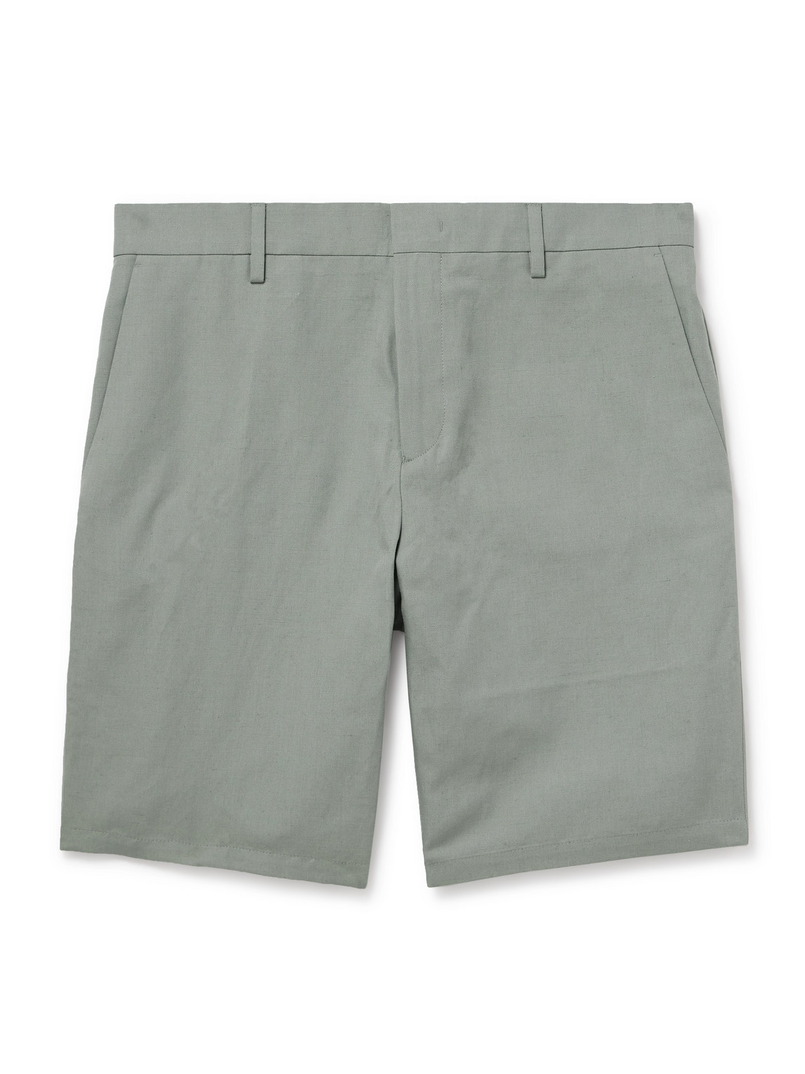 Paul Smith Straight-leg Linen, Cotton And Lyocell-blend Shorts In Green