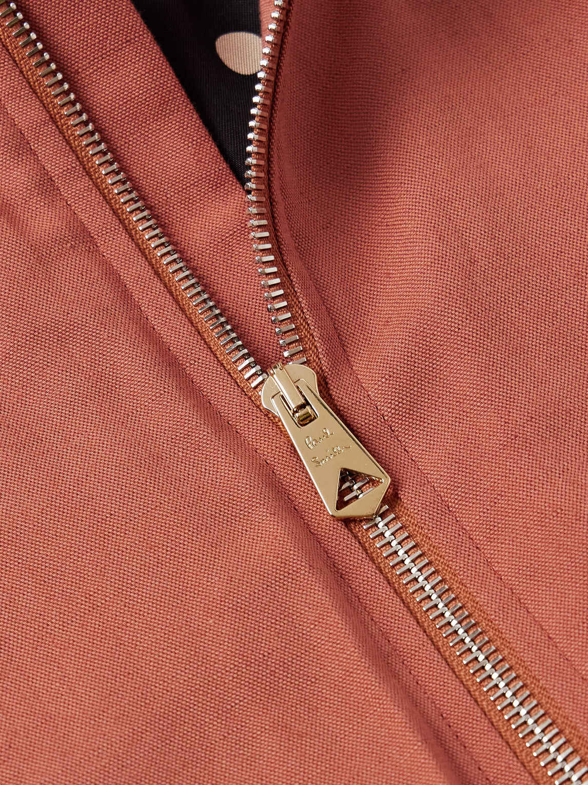 PAUL SMITH LINEN, COTTON AND LYOCELL-BLEND BOMBER JACKET 