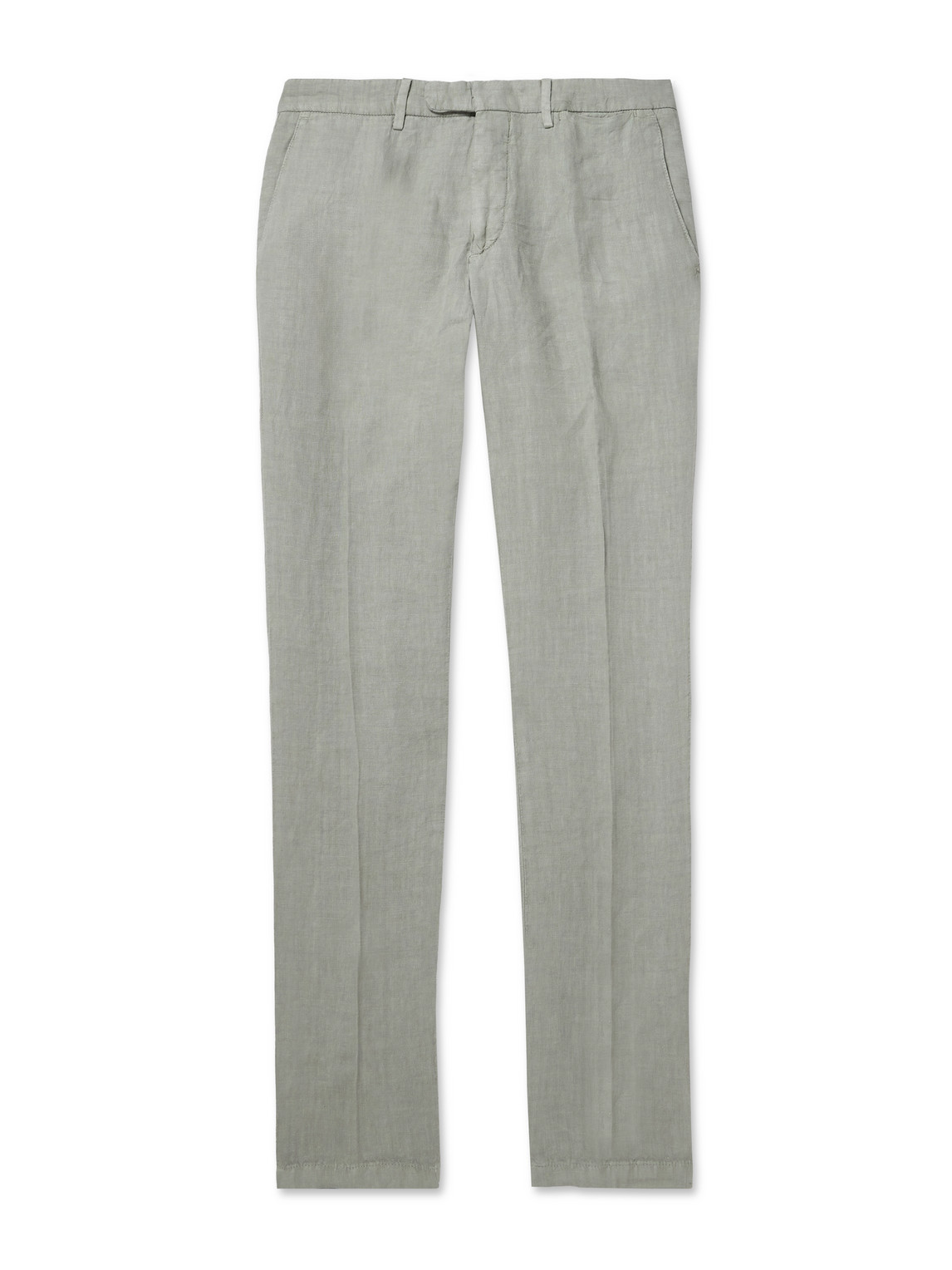 Slim-Fit Straight-Leg Linen Trousers