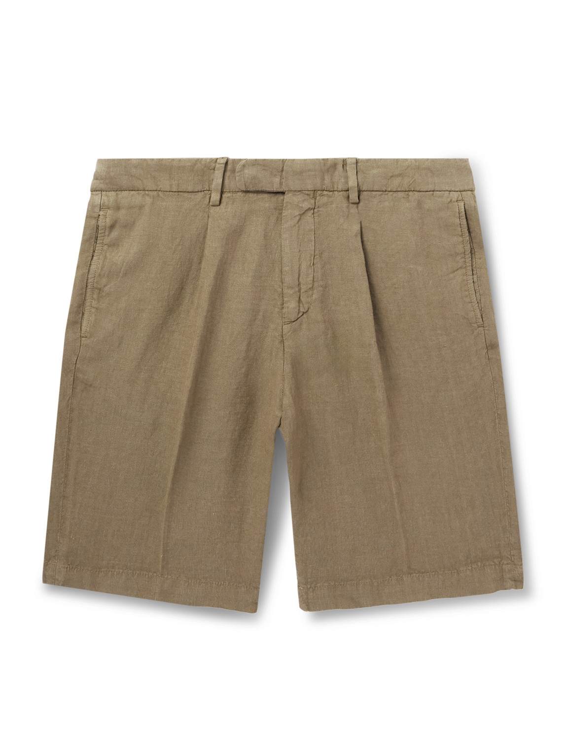Straight-Leg Linen Shorts