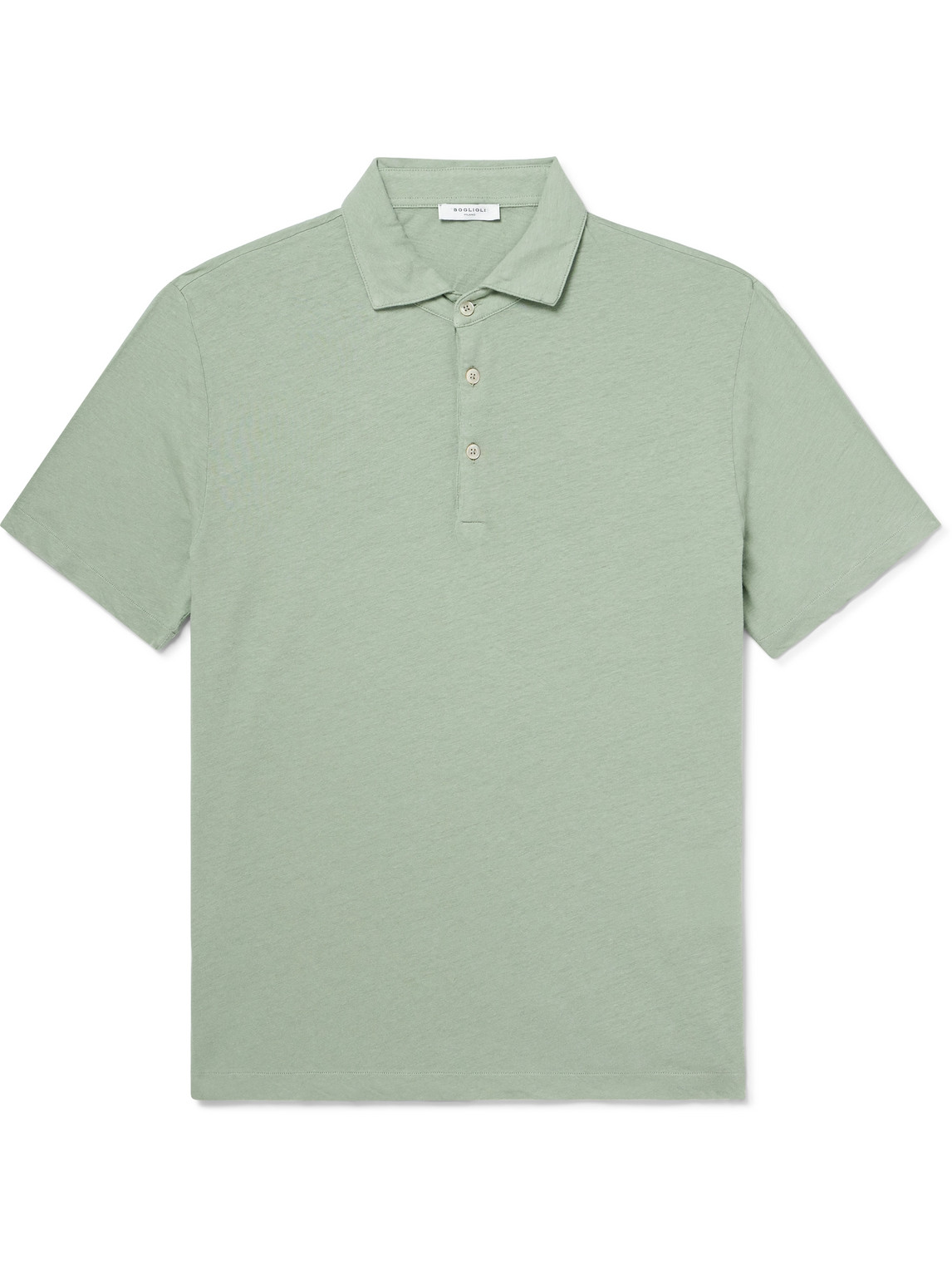 Cotton and Linen-Blend Polo Shirt