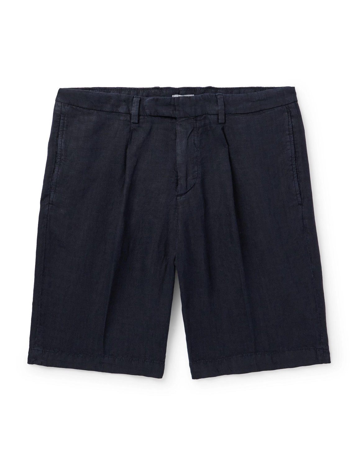 Straight-Leg Linen Shorts