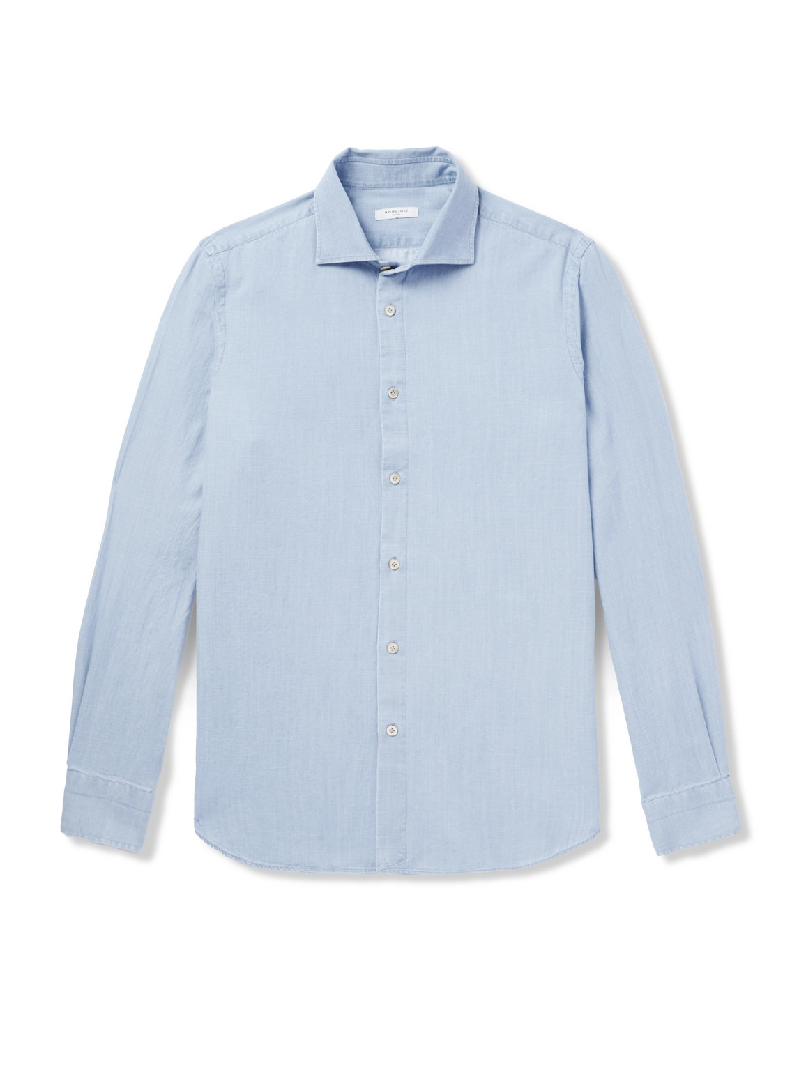 Boglioli Cutaway-Collar Cotton-Chambray Shirt - Men