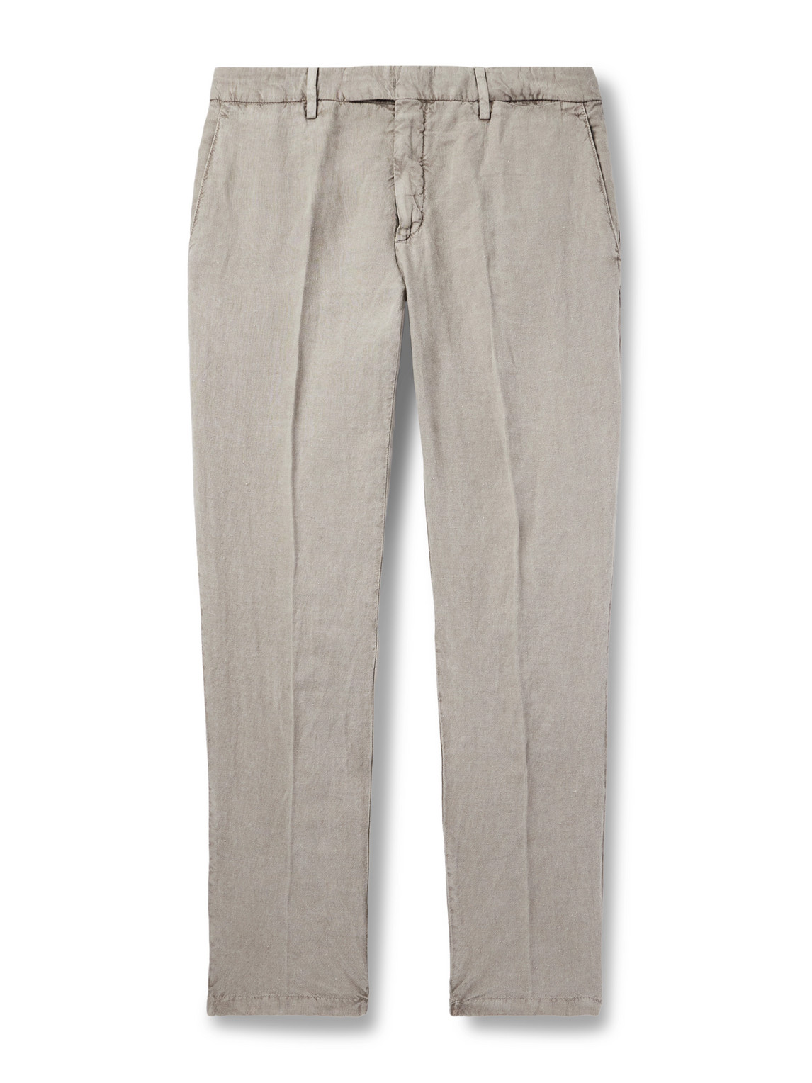 Slim-Fit Straight-Leg Garment-Dyed Linen Suit Trousers