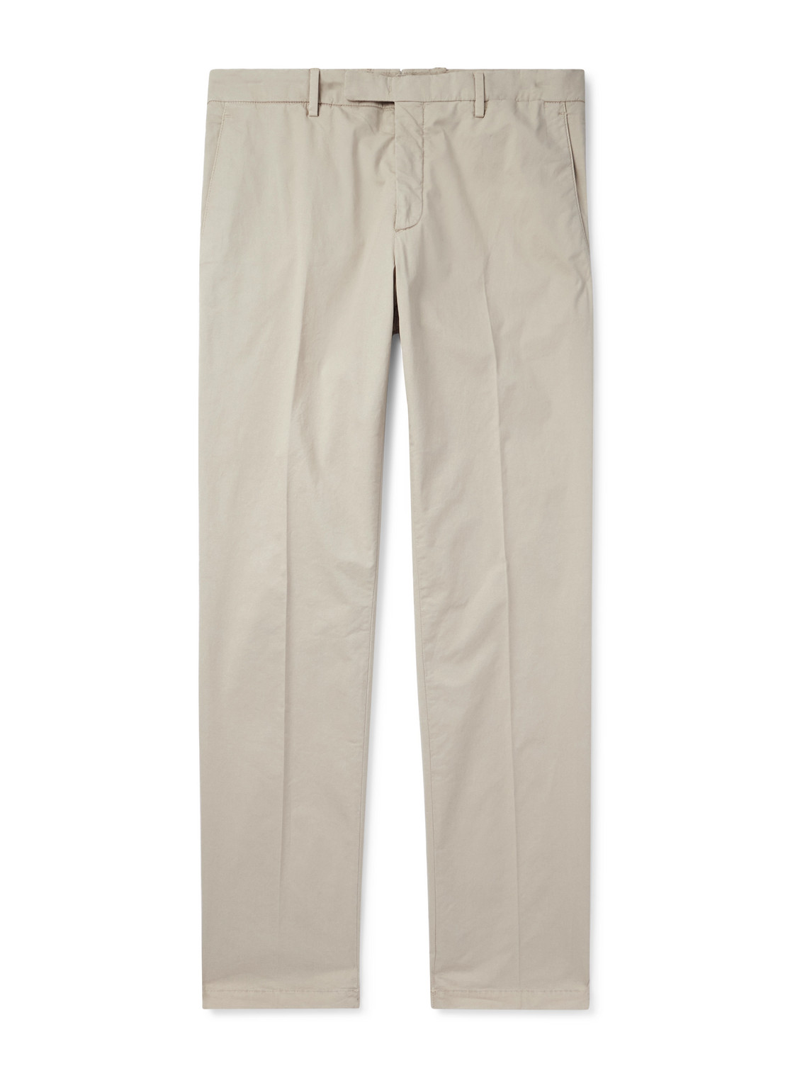 Boglioli Slim-fit Tapered Garment-dyed Cotton-blend Twill Suit Trousers In Neutrals