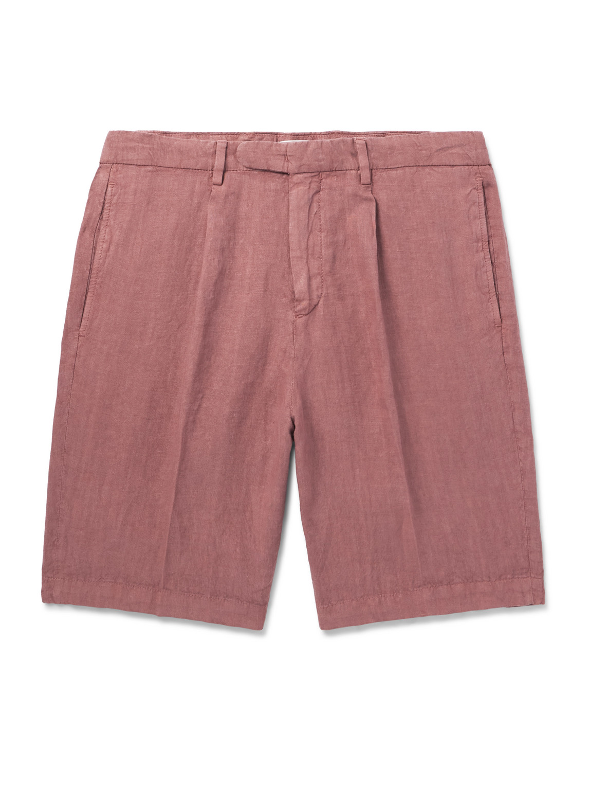 Straight-Leg Linen Shorts