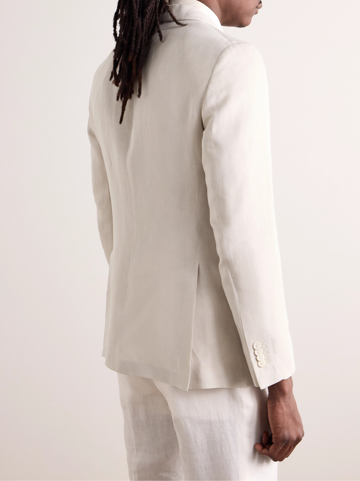 Boglioli Lyocell And Linen-blend Suit Jacket In Neutrals
