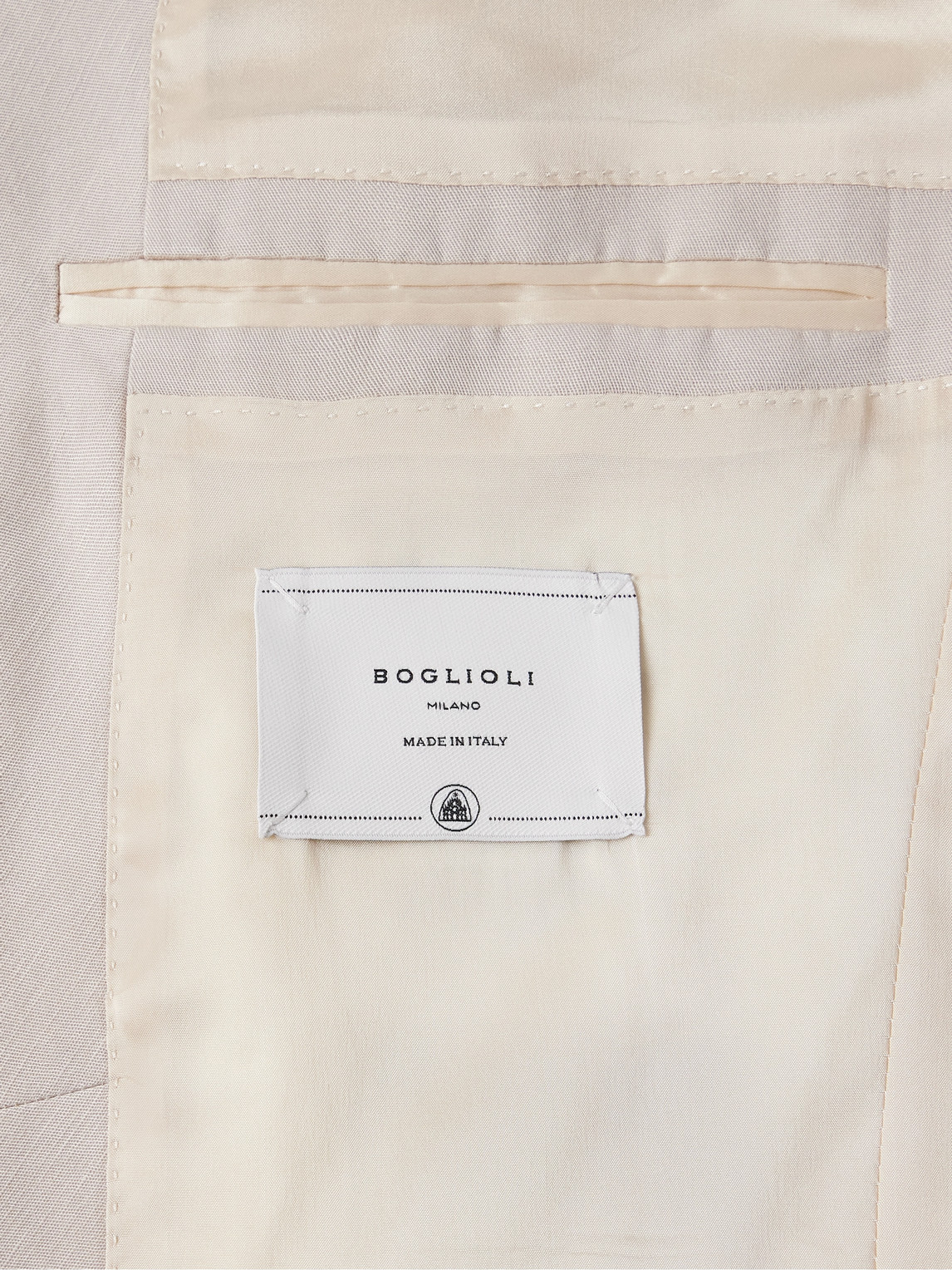 Boglioli Lyocell And Linen-blend Suit Jacket In Neutrals