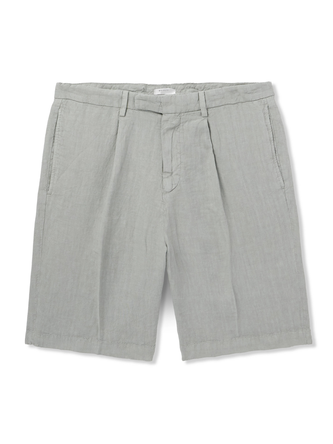 Straight-Leg Linen Shorts
