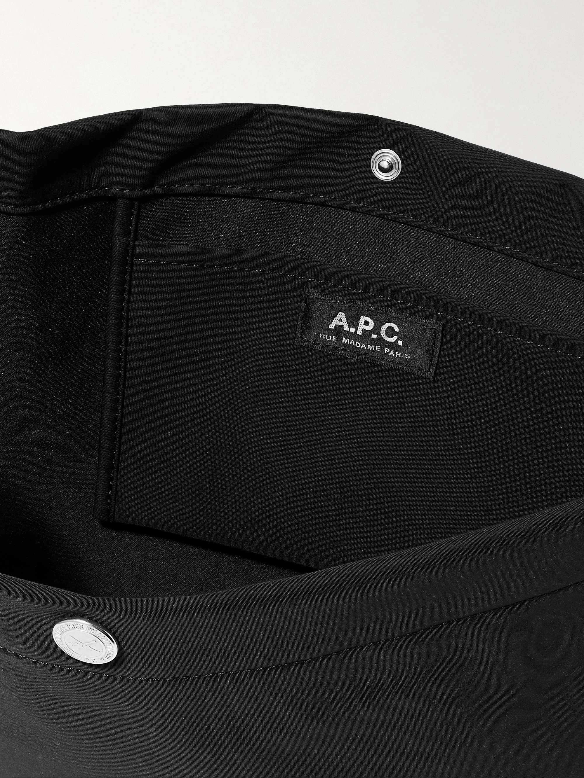 A.P.C. Journal Small Logo-Print Recycled-Nylon Messenger Bag A.P.C. Journal Small Logo-Print Recycled-Nylon Messenger Bag