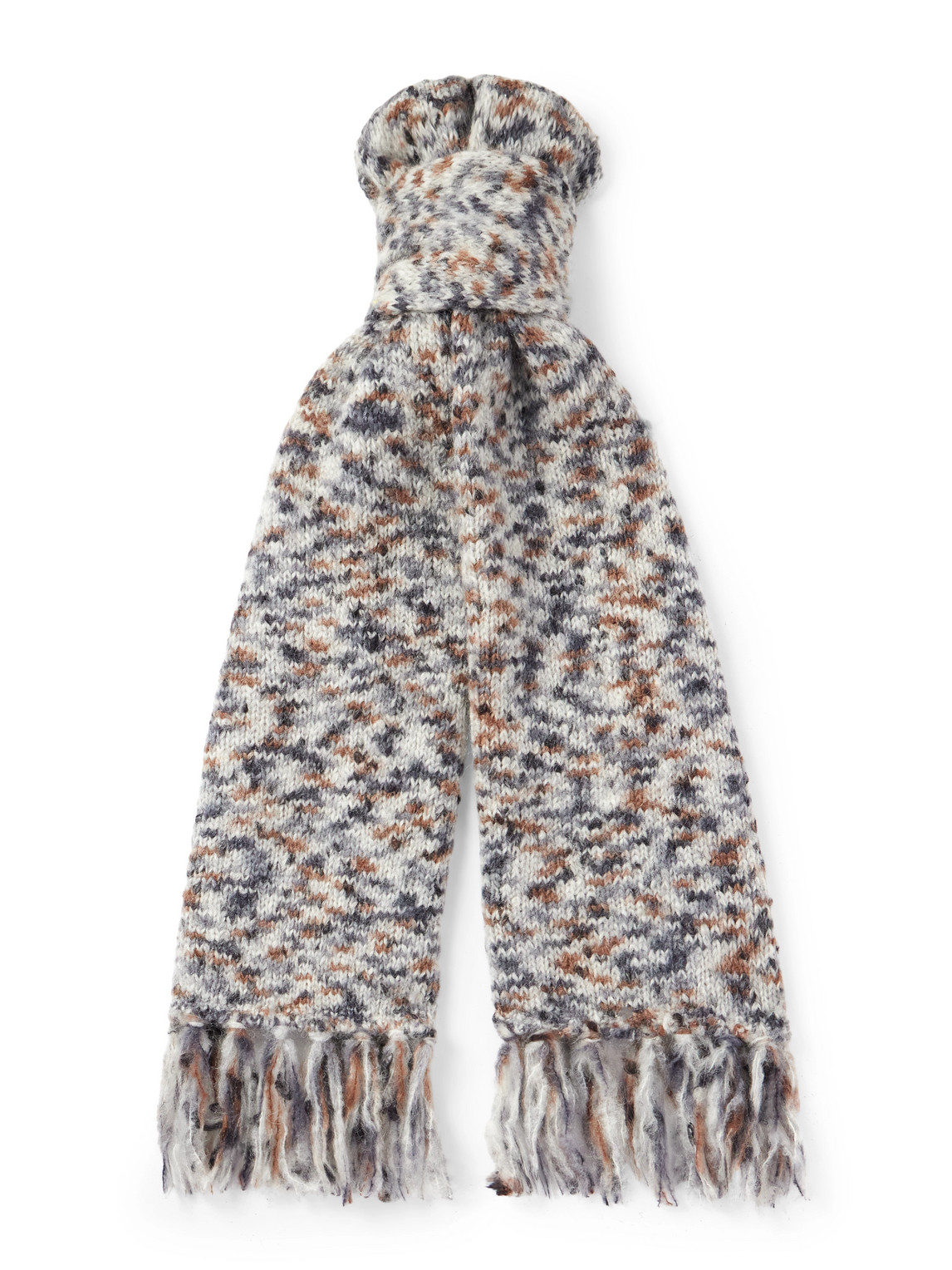 Noah Fringed Knitted Scarf