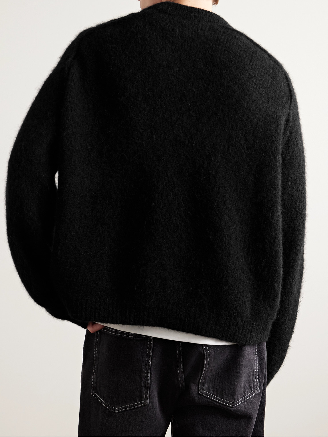 Apc Tyler Alpaca-blend Mock-neck Sweater In Black