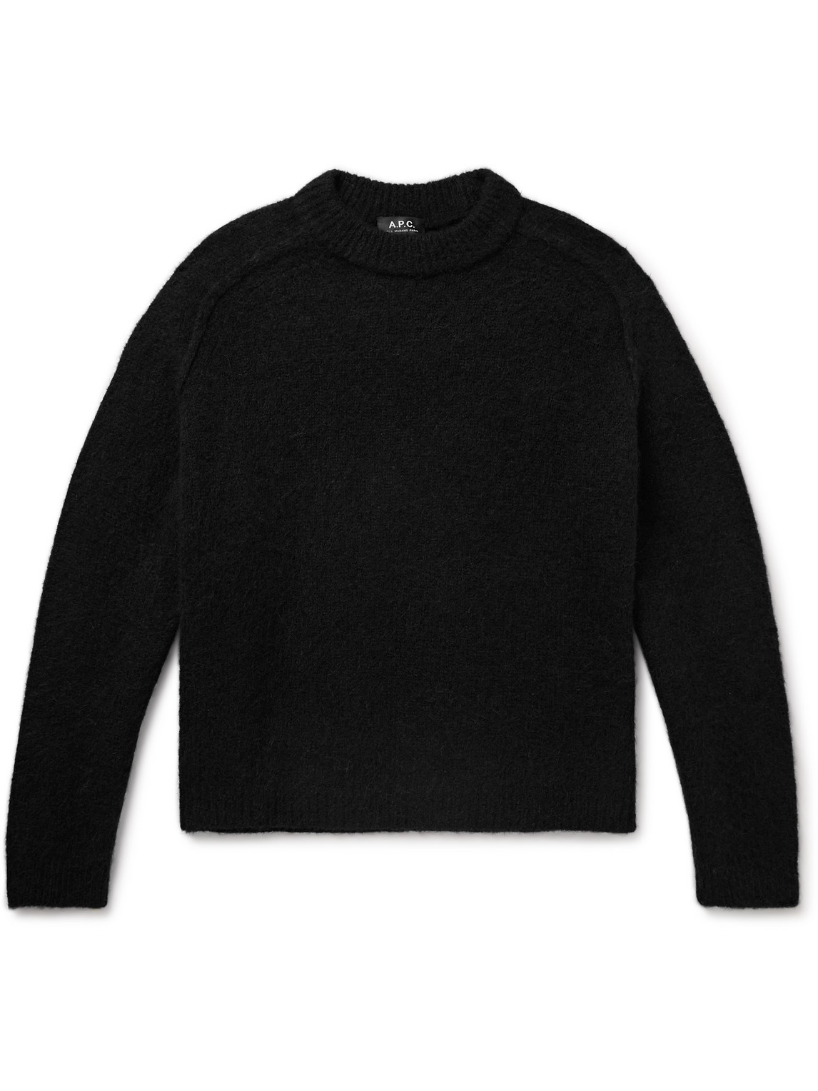 Apc Tyler Alpaca-blend Mock-neck Sweater In Black
