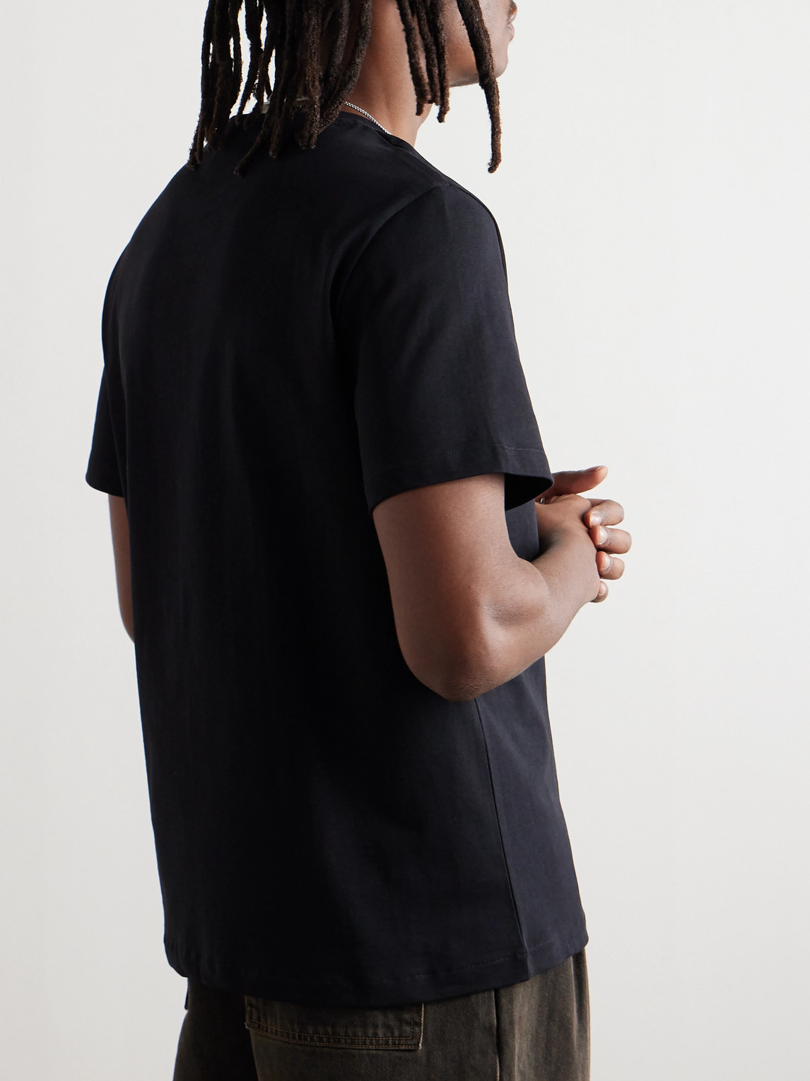 Apc A.p.c. Raymond T Shirt With Embroidered Logo In Black