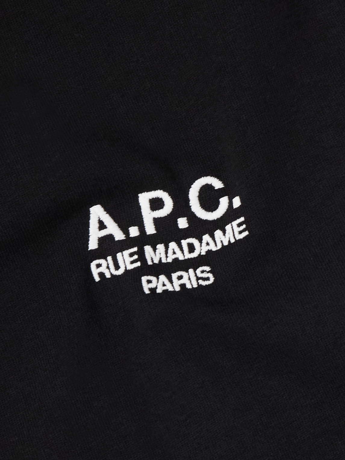 Apc A.p.c. Raymond T Shirt With Embroidered Logo In Black