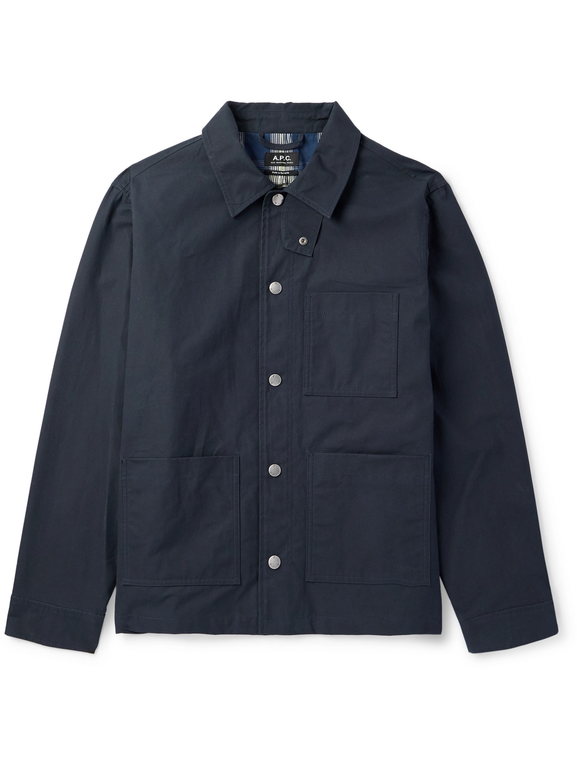 Apc Gabriel Cotton-canvas Jacket In Blue