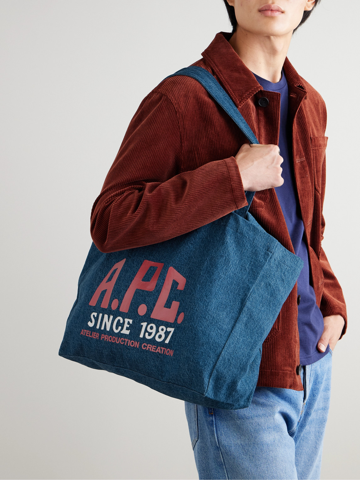 Apc Blue Diane Carpenter Shopping Tote In Blue