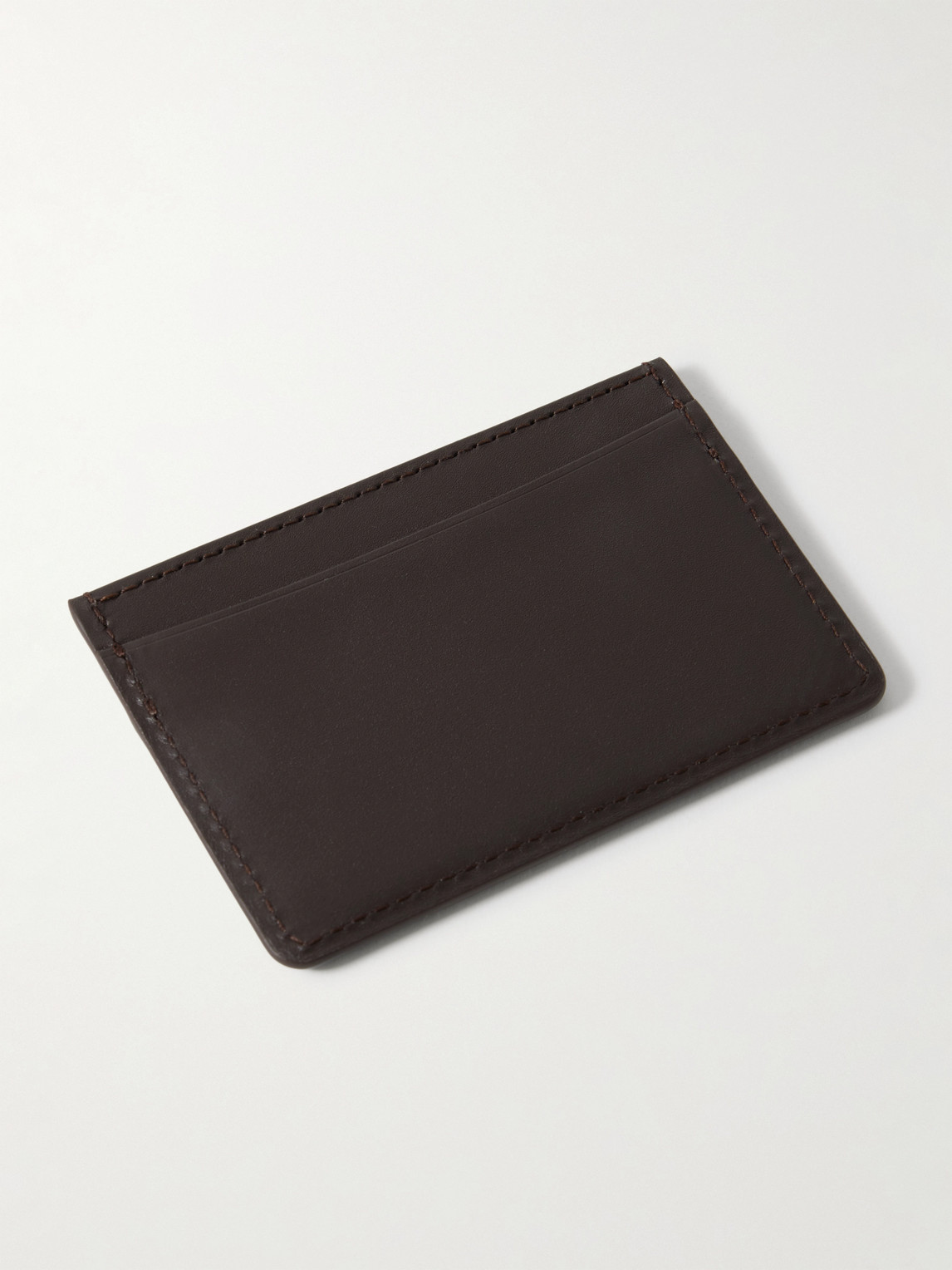 Apc Andre Leather Cardholder In Neutrals