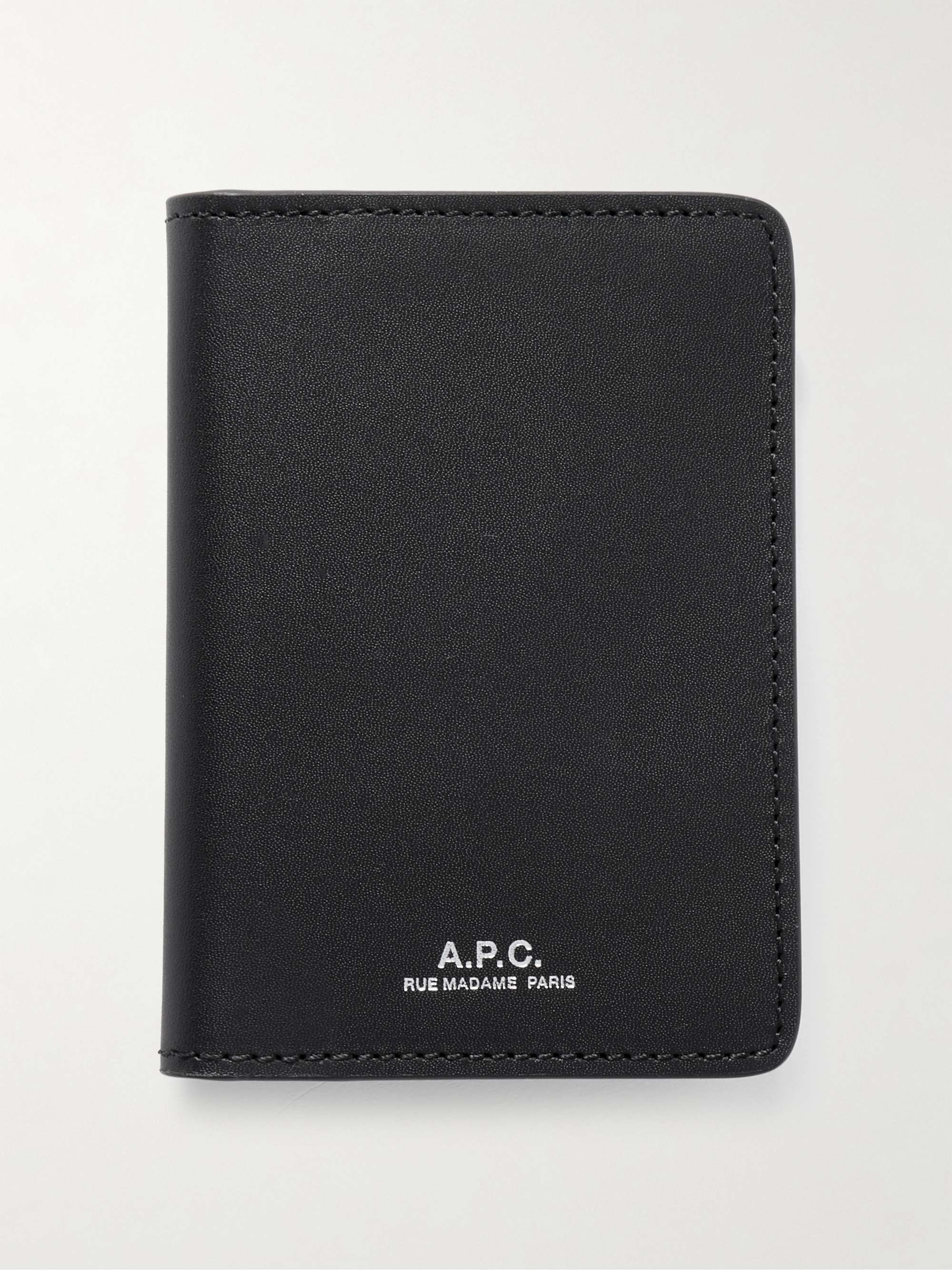 A.P.C. Logo-Debossed Leather Cardholder for Men | MR PORTER