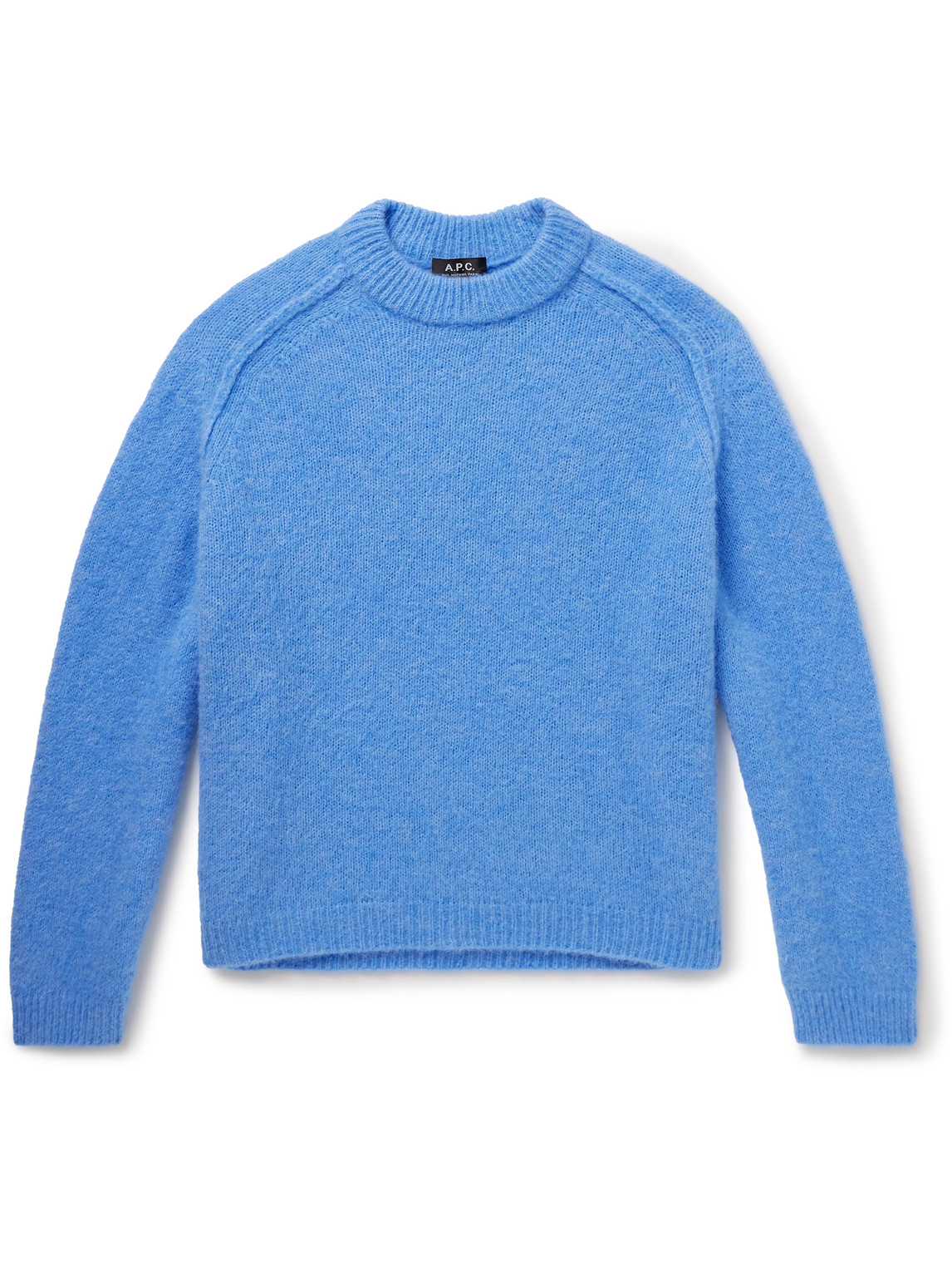 Apc Tyler Alpaca-blend Mock-neck Sweater In Blue