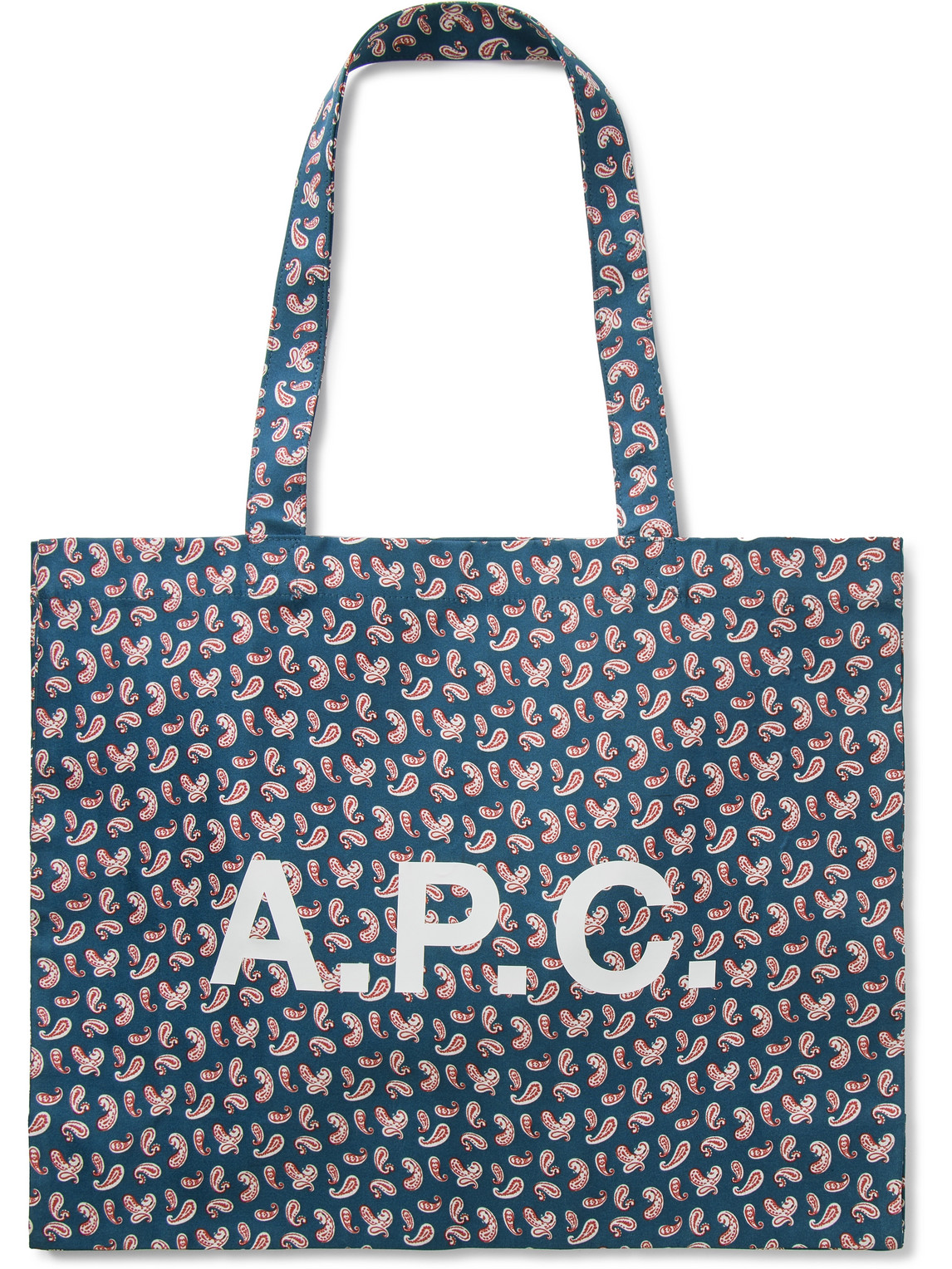 Apc Diane Paisley-print Twill Tote In Blue
