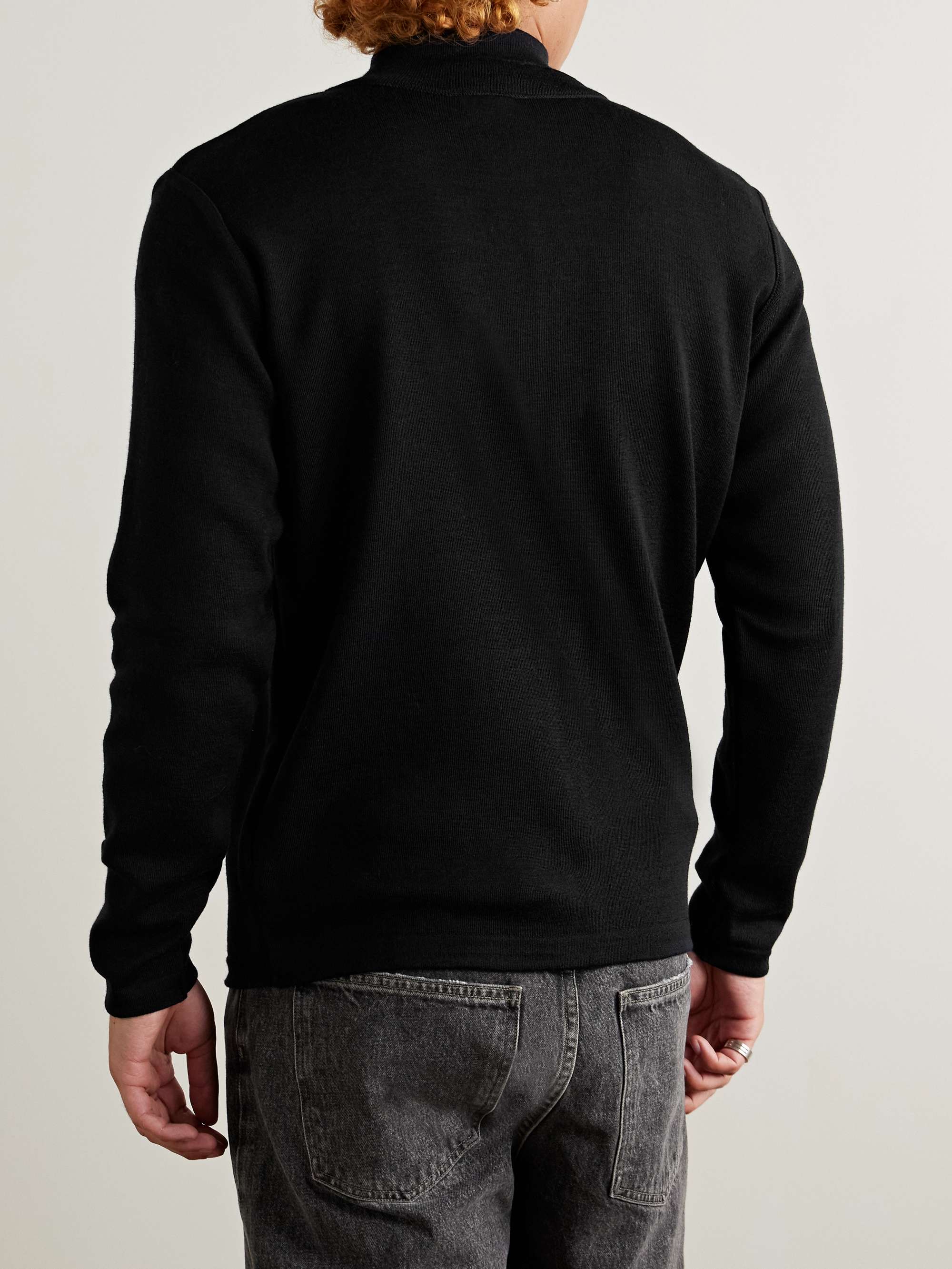 S.N.S. HERNING Naval Virgin Wool Zip-Up Cardigan