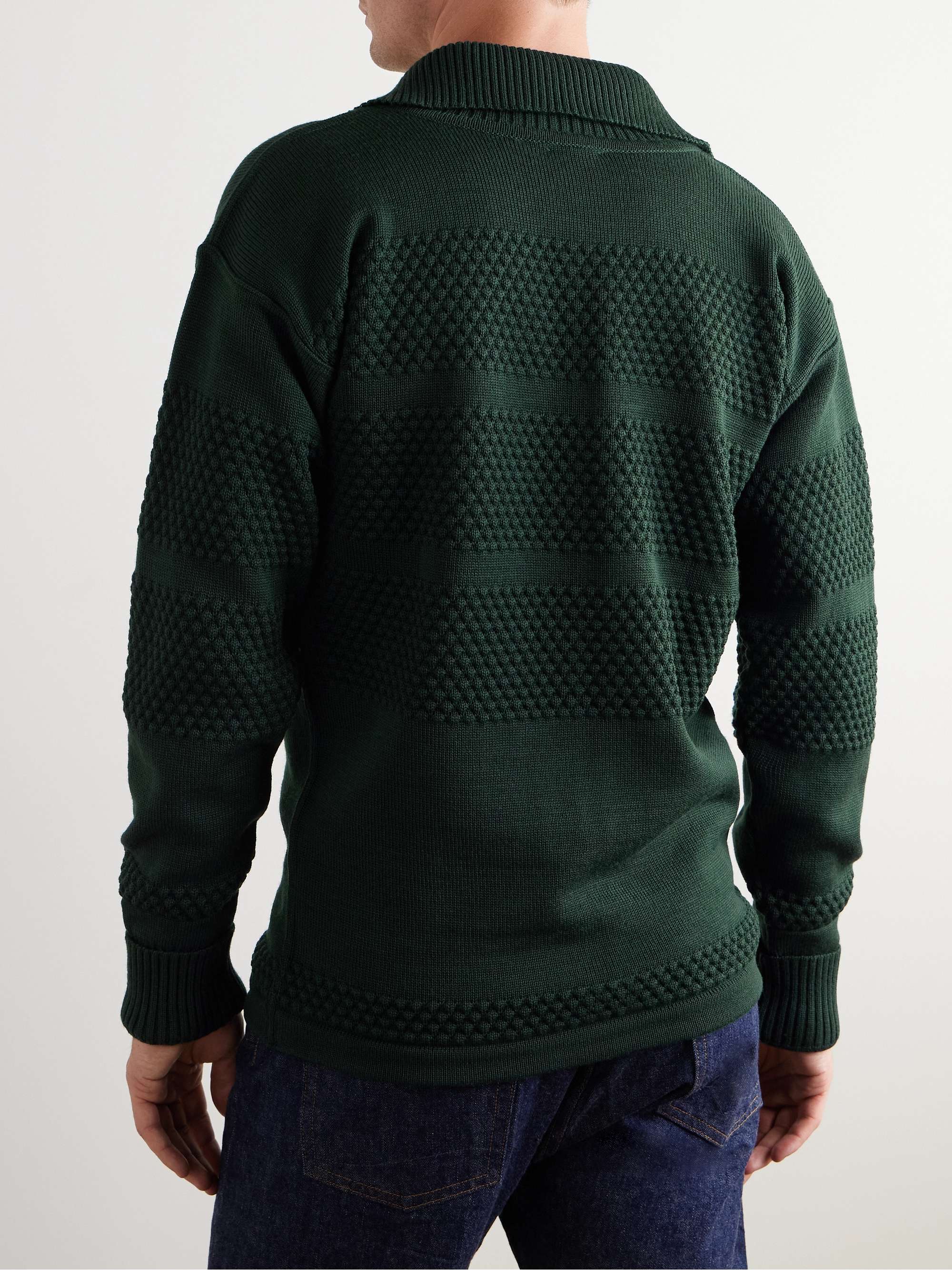 S.N.S. HERNING バージンウール ジップアップ カーディガン