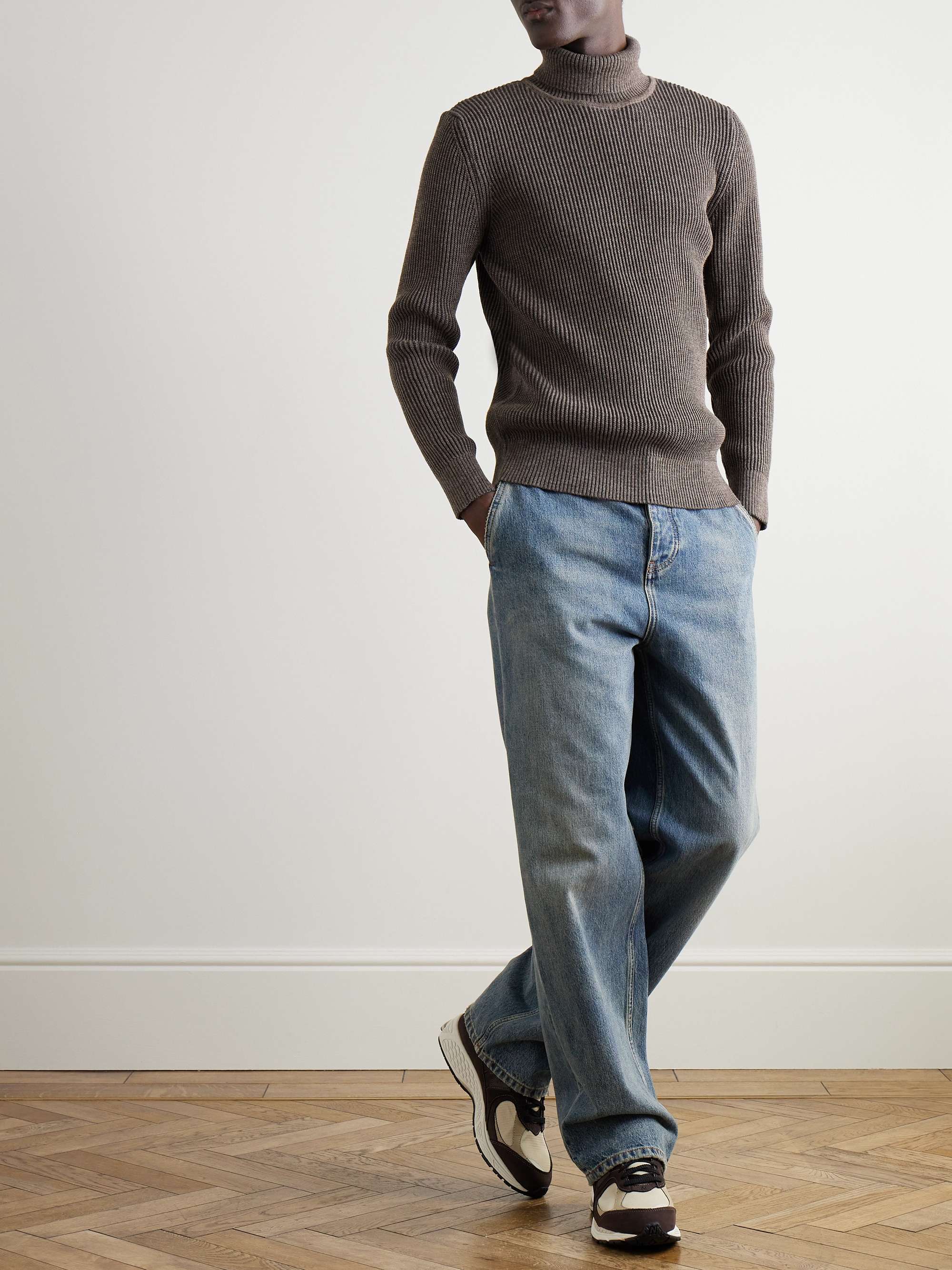 S.N.S. HERNING Fender III Slim-Fit Ribbed Virgin Wool S.N.S. HERNING Fender III Slim-Fit Ribbed Virgin Wool