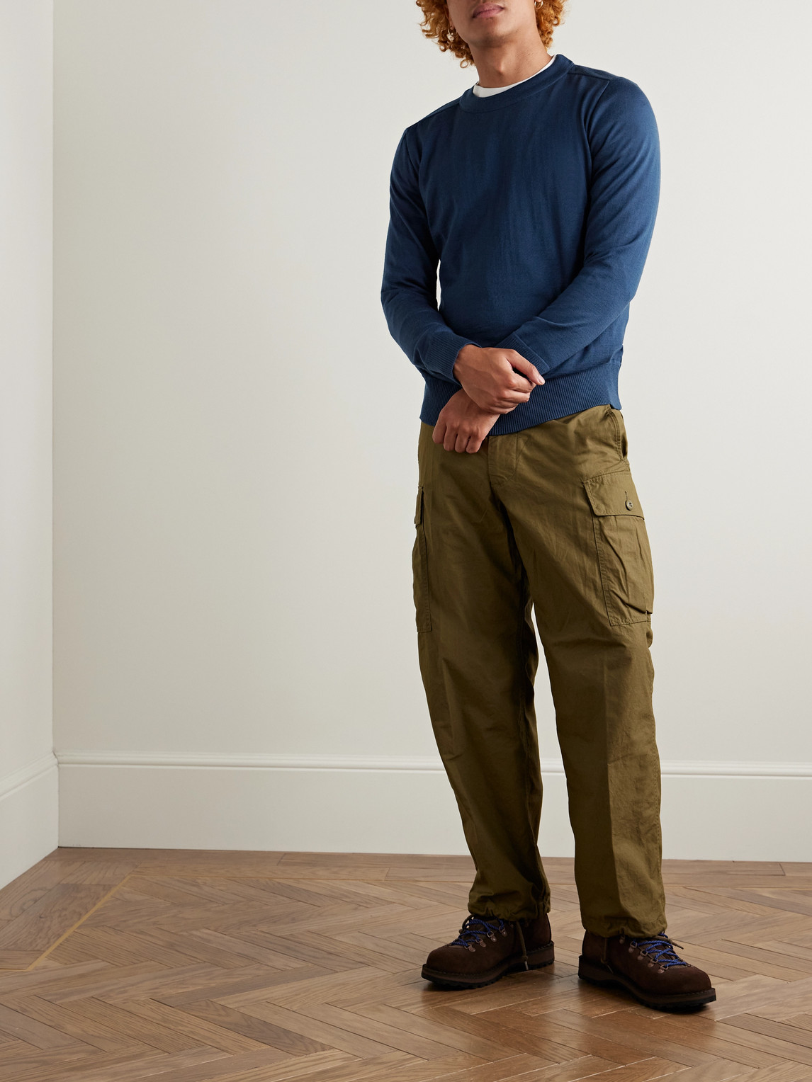 S.n.s Herning Nimbus Slim-fit Virgin Wool Sweater In Blue