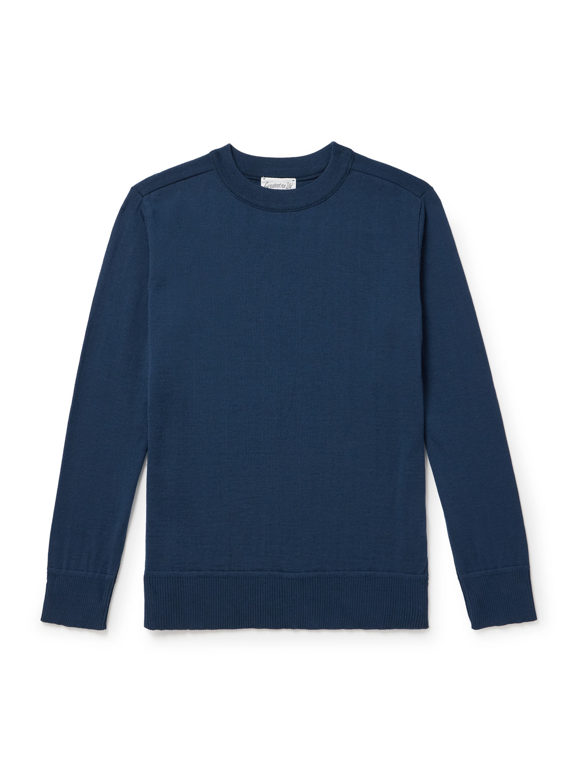 S.n.s Herning Nimbus Slim-fit Virgin Wool Sweater In Blue