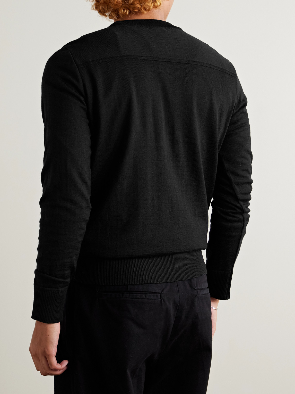 S.n.s Herning Nimbus Slim-fit Virgin Wool Sweater In Blue