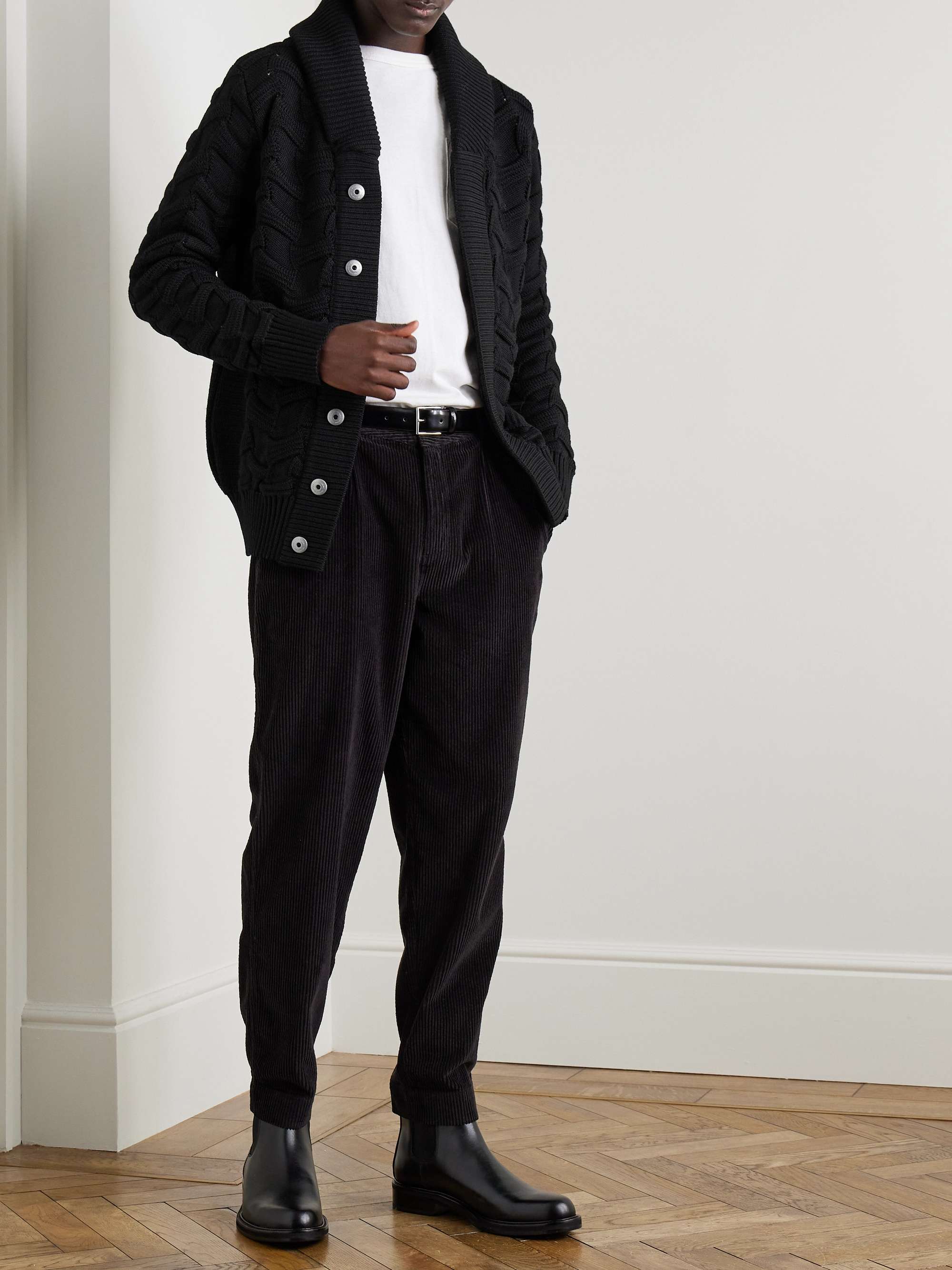S.N.S. HERNING Epigon III Slim-Fit Shawl-Collar Textured