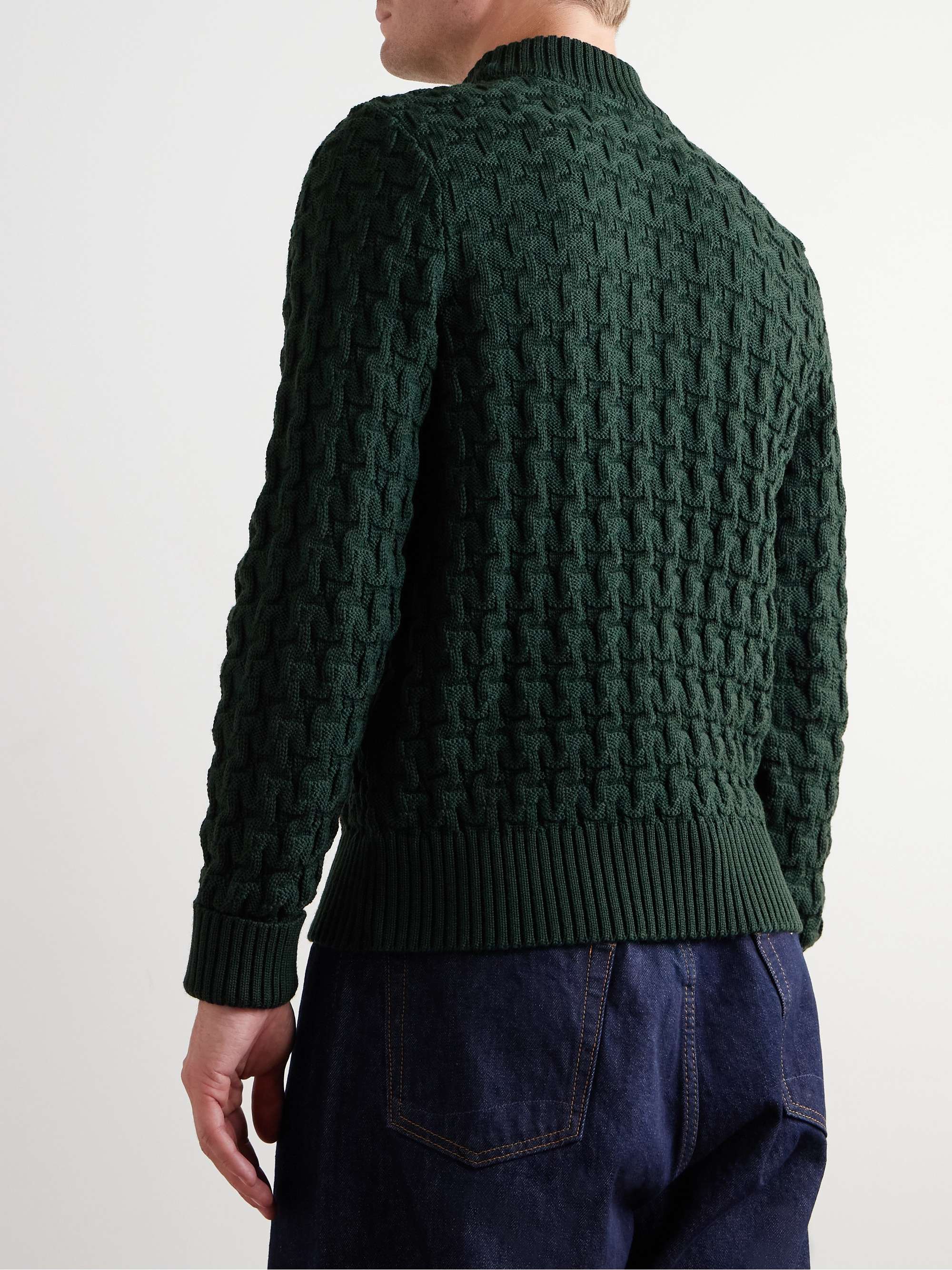 S.N.S. HERNING】FISHERMAN SWEATER | NAVY BLUE | EDISTORIAL STORE