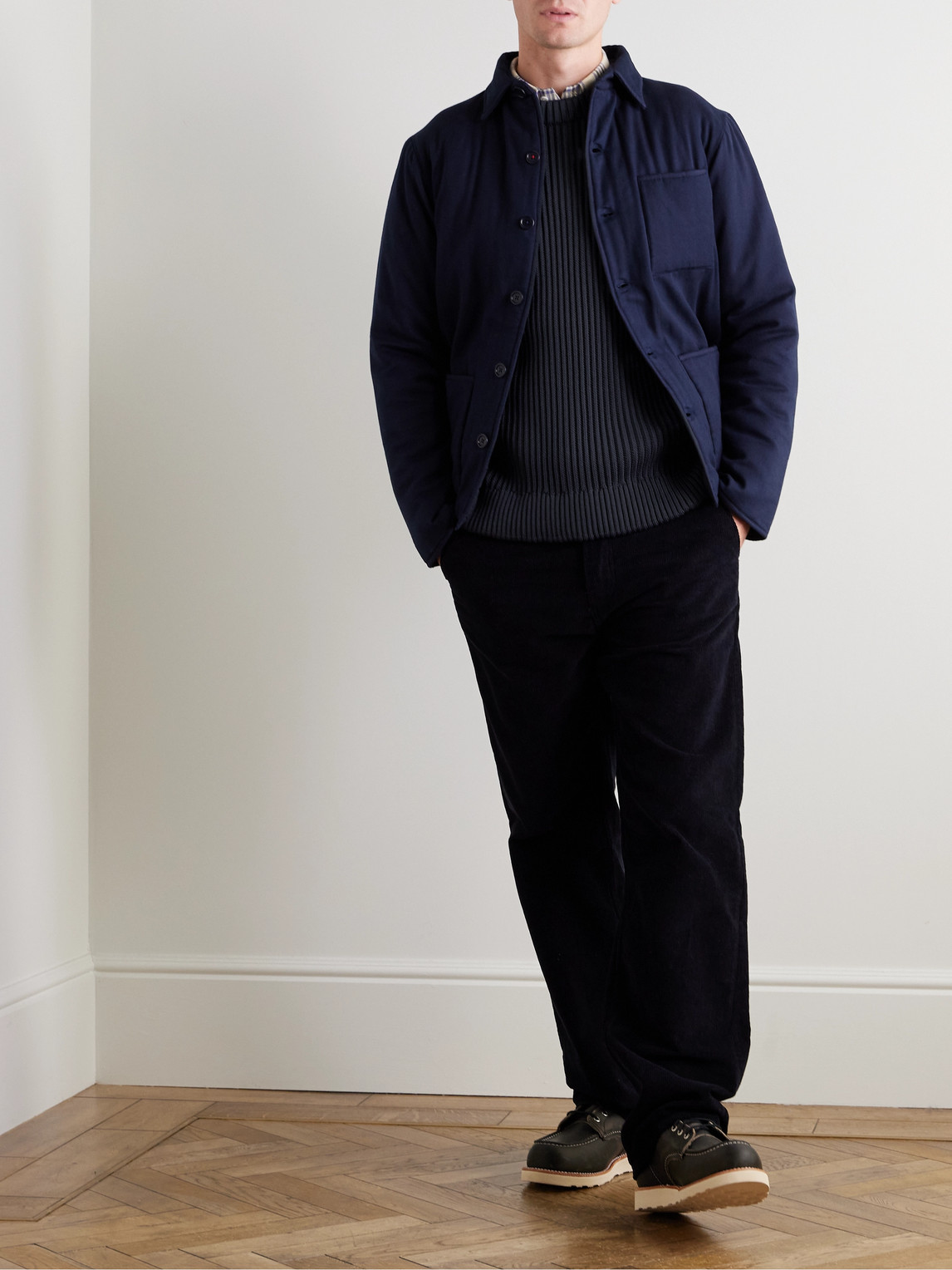 S.n.s Herning Ratio Iii Ribbed Virgin Wool Sweater Vest In Blue