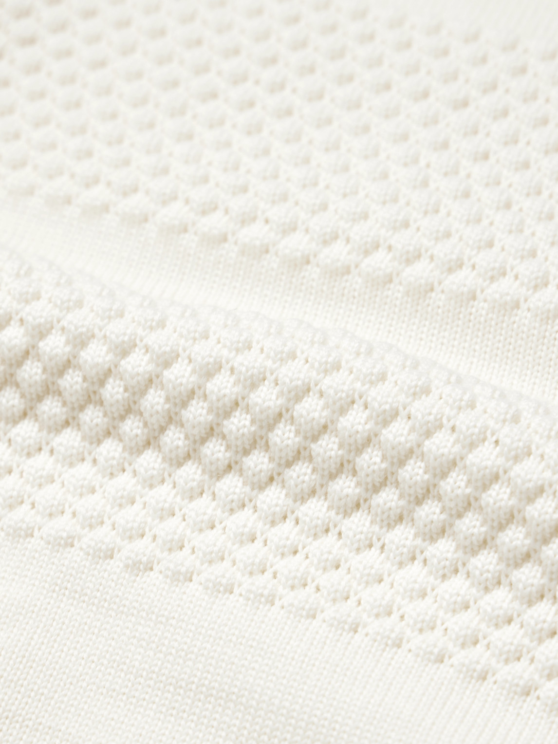 S.n.s Herning Fisherman Ii Textured Virgin Wool Sweater In Neutrals