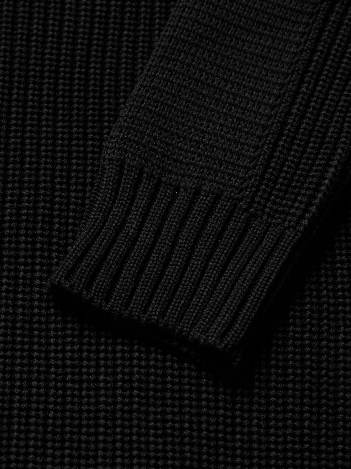 S.n.s Herning Rank Iii Ribbed Merino Wool Sweater In Black