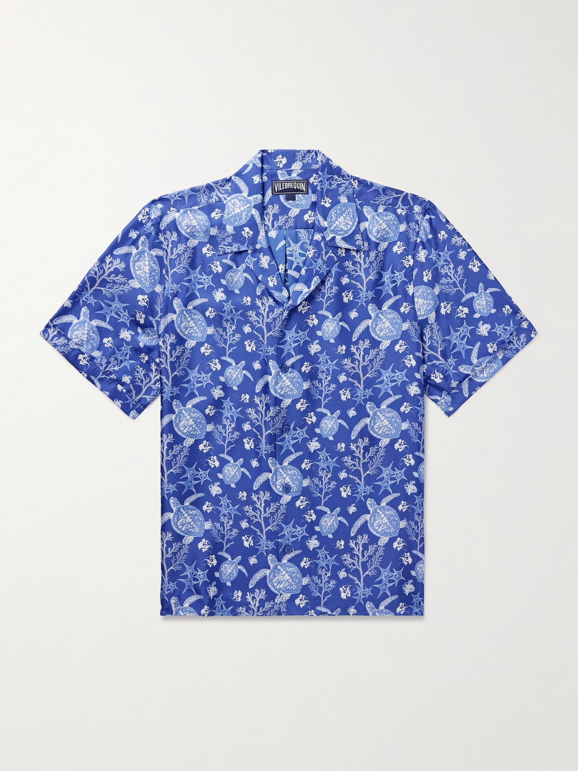 Vilebrequin Charli Camp-Collar Printed Silk-Twill Shirten