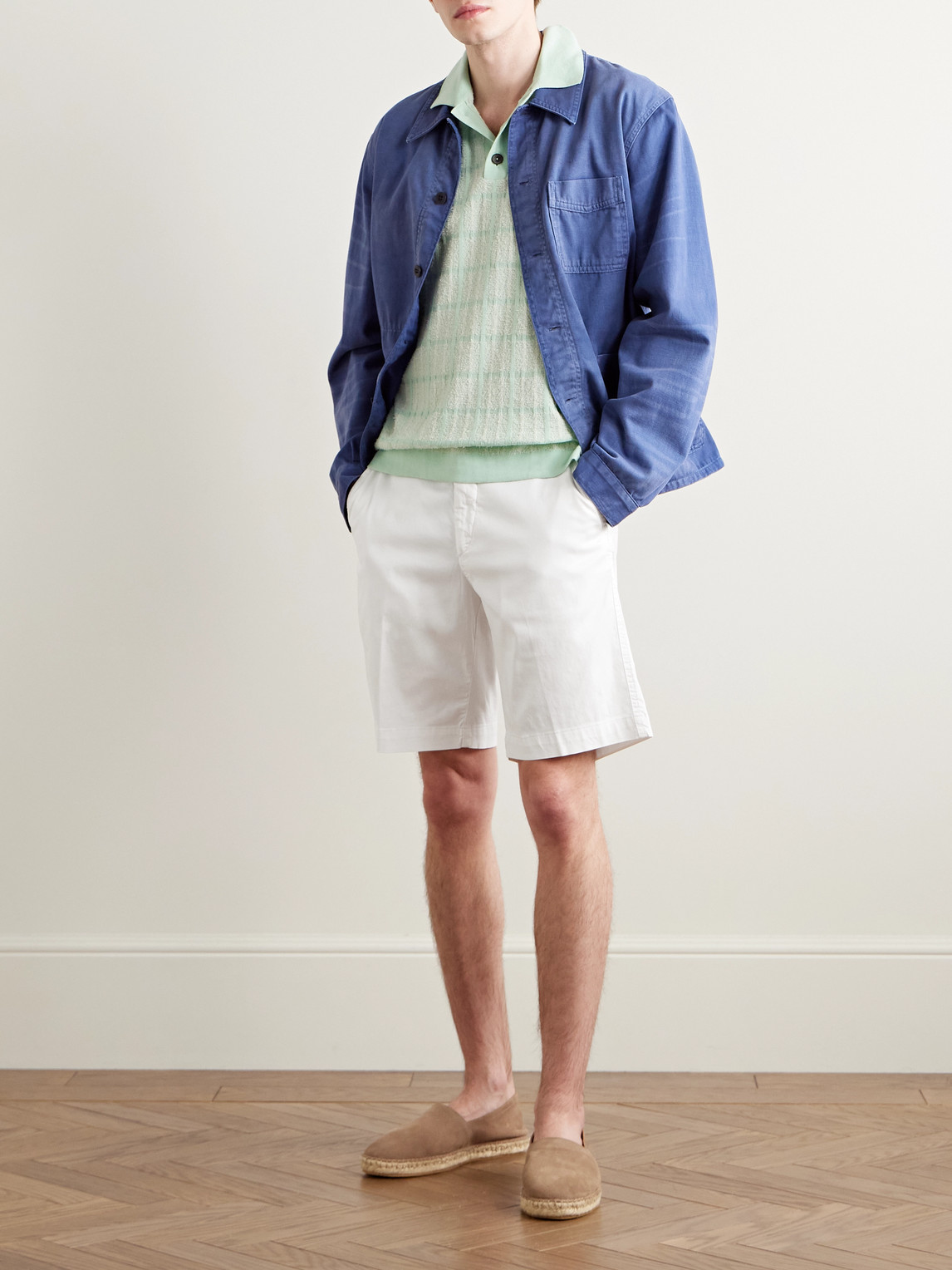 Vilebrequin Ponche Lyocell And Cotton-blend Bermuda Shorts In White