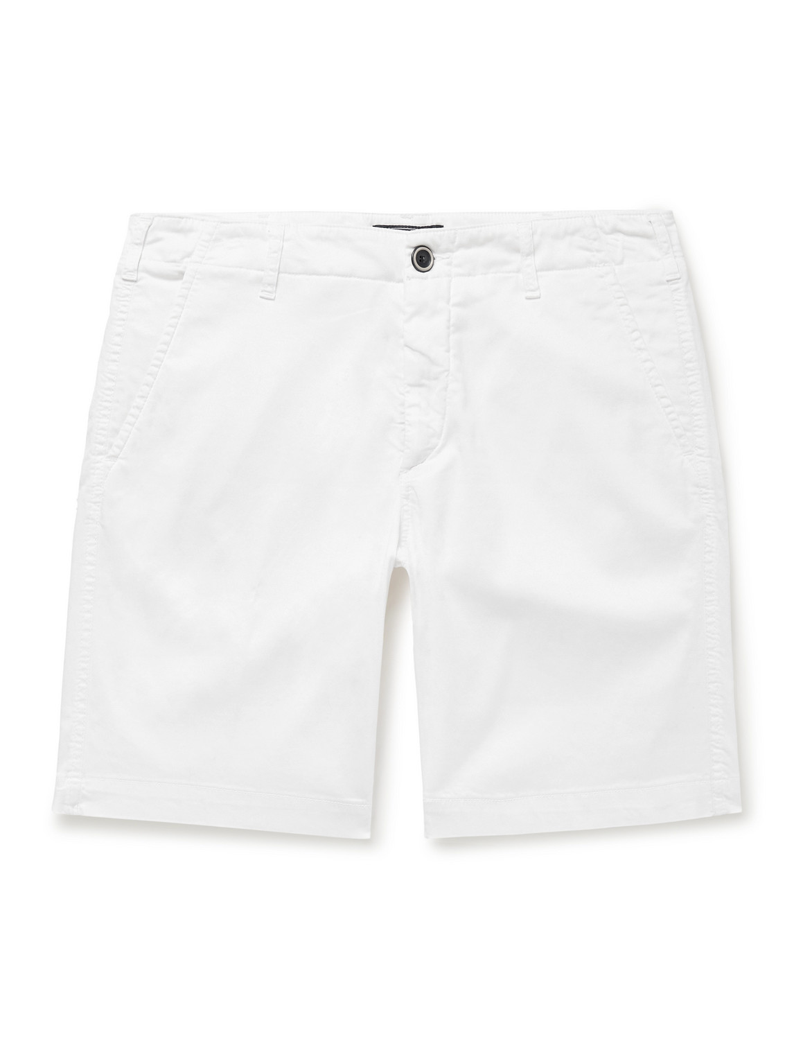 Vilebrequin Ponche Lyocell And Cotton-blend Bermuda Shorts In White
