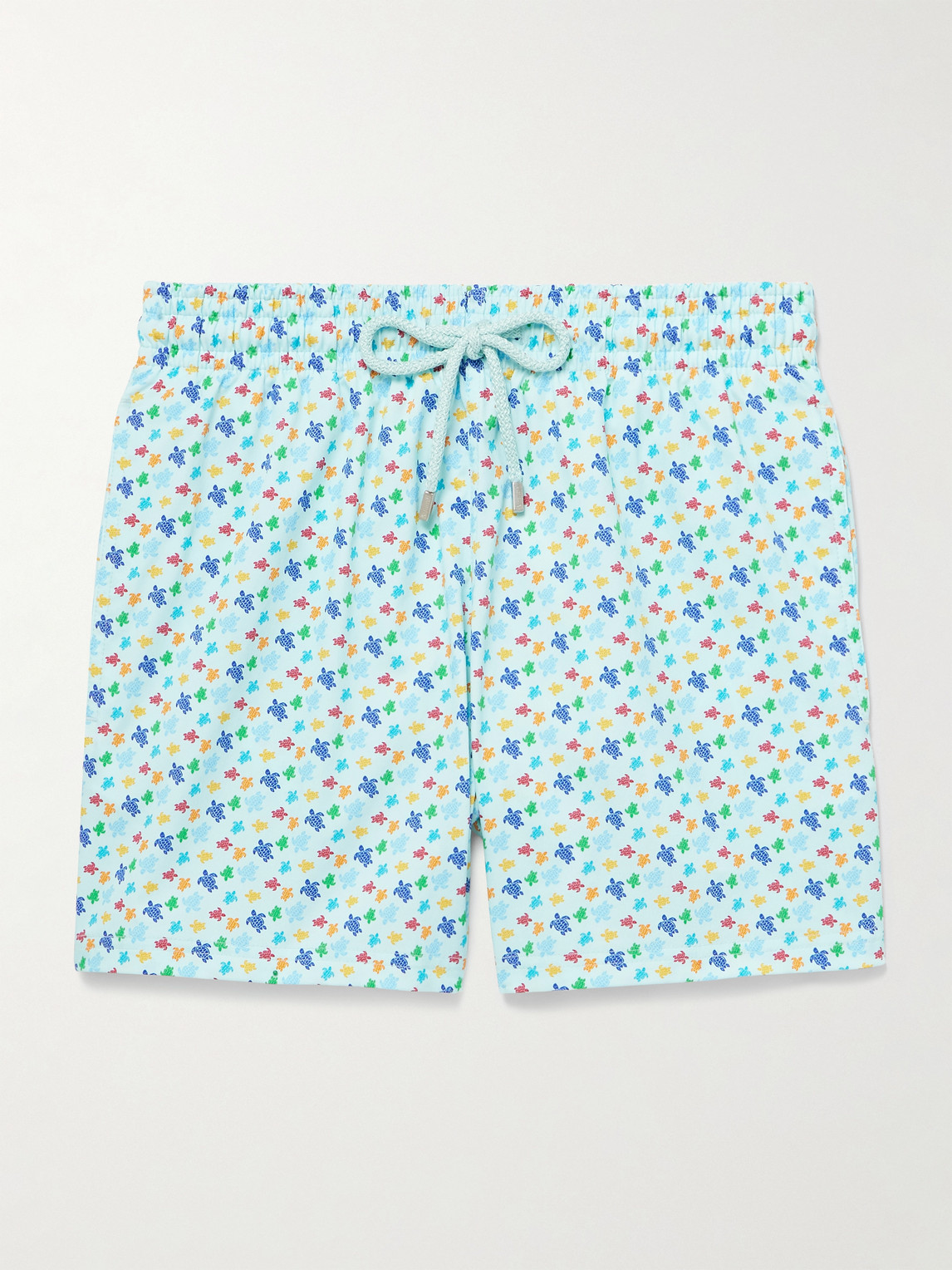 Vilebrequin Moorise Straight-leg Mid-length Printed Swim Shorts In Blue