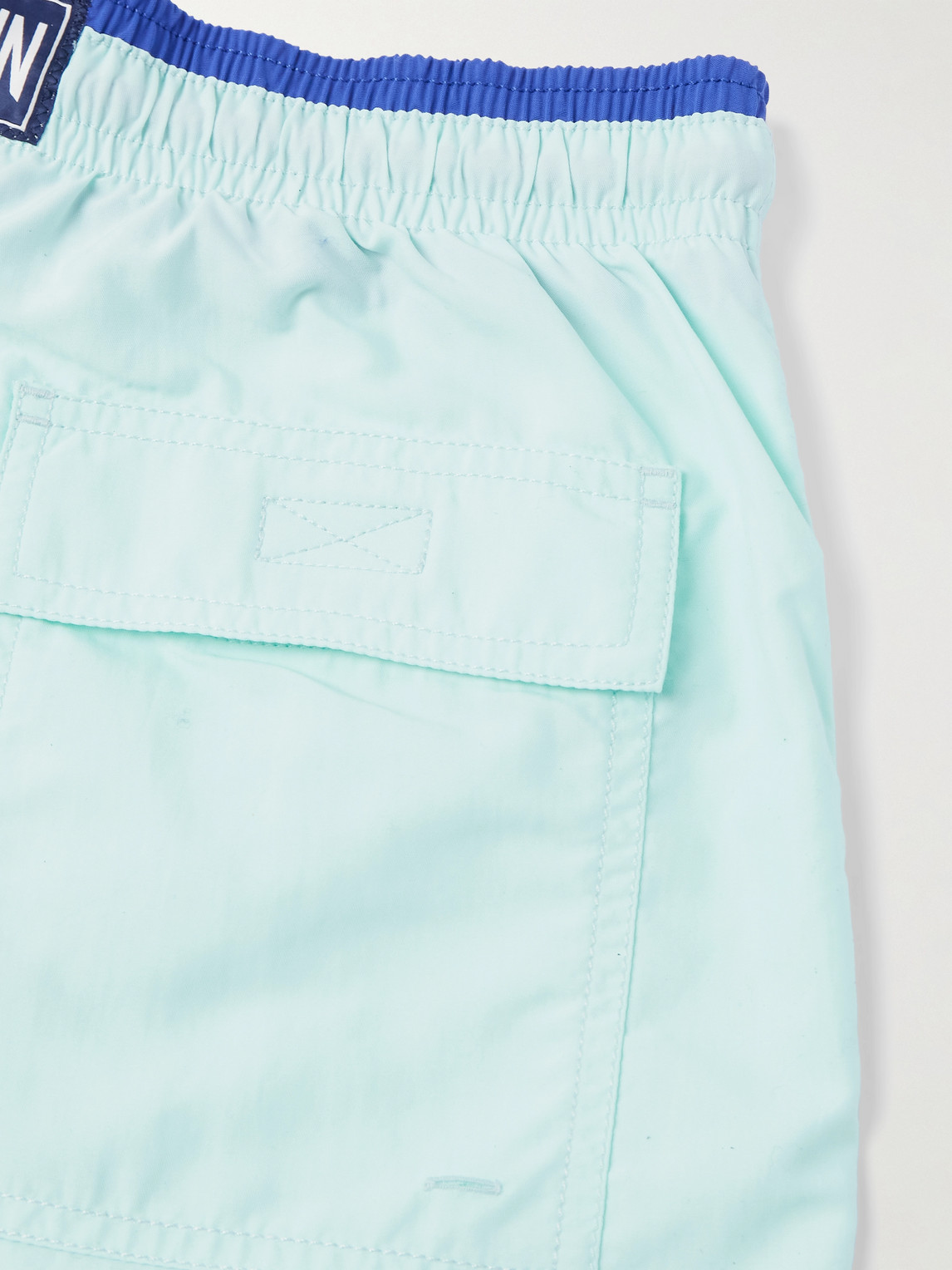 Vilebrequin Mens Celadon Moka Logo-embroidered Woven Swim Shorts In Blue