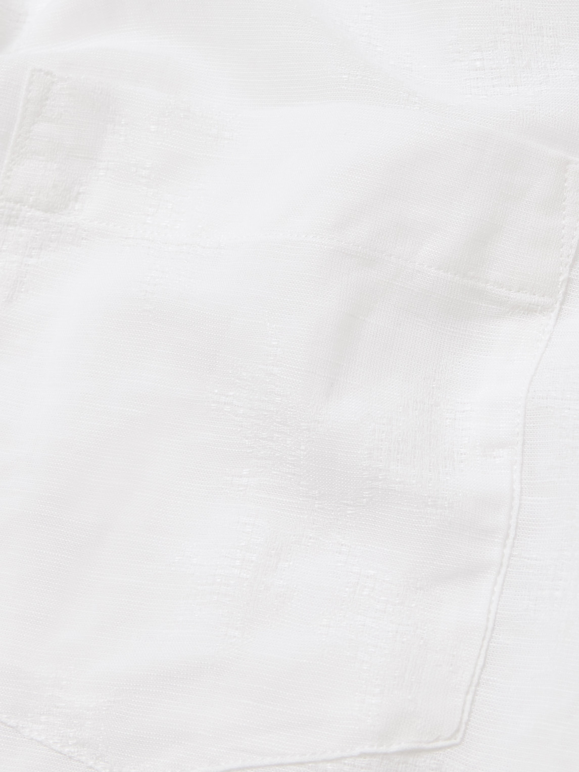 Vilebrequin Caroubis Cotton And Linen-blend Gauze Shirt In White