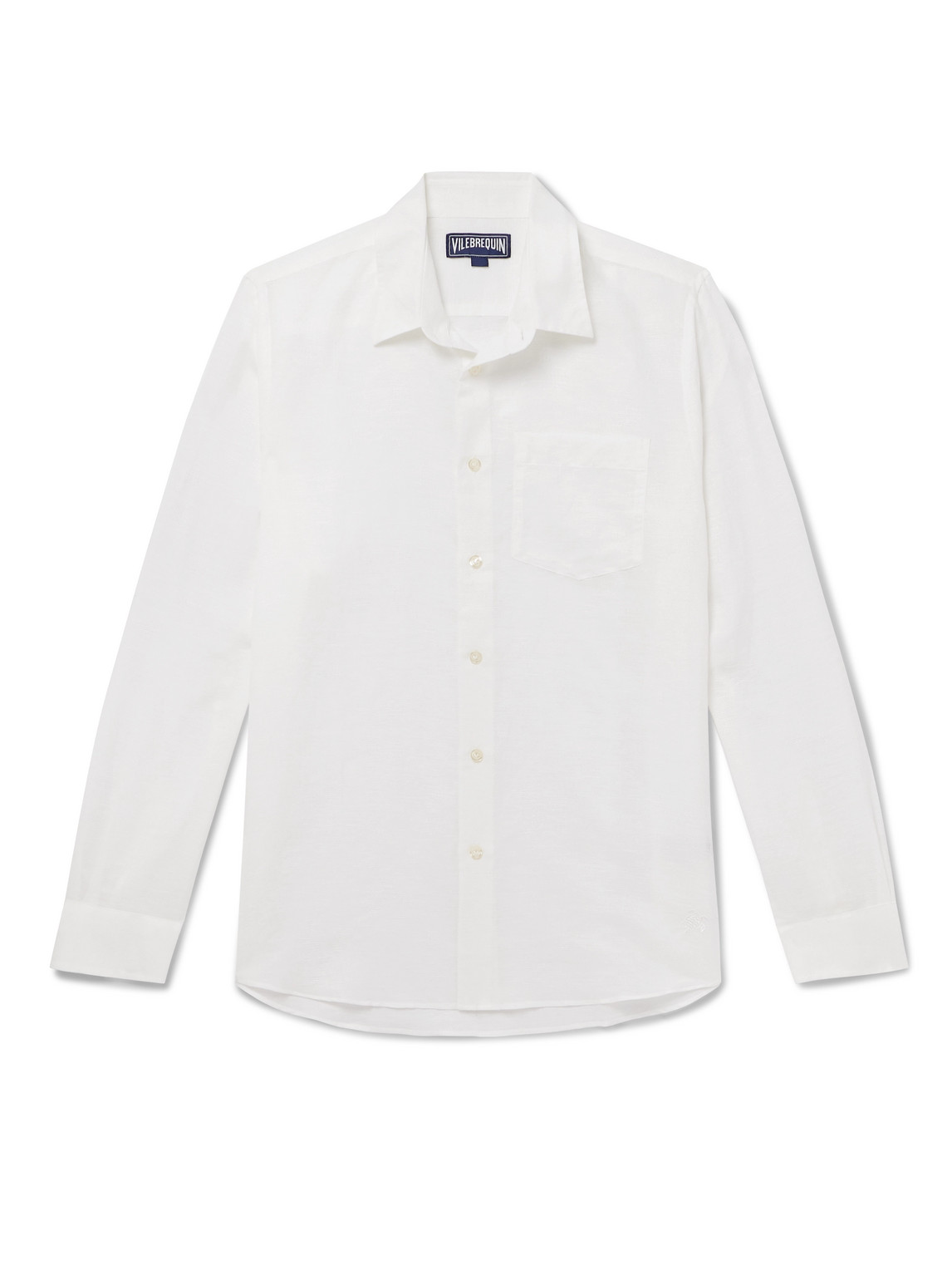 Vilebrequin Caroubis Cotton And Linen-blend Gauze Shirt In White