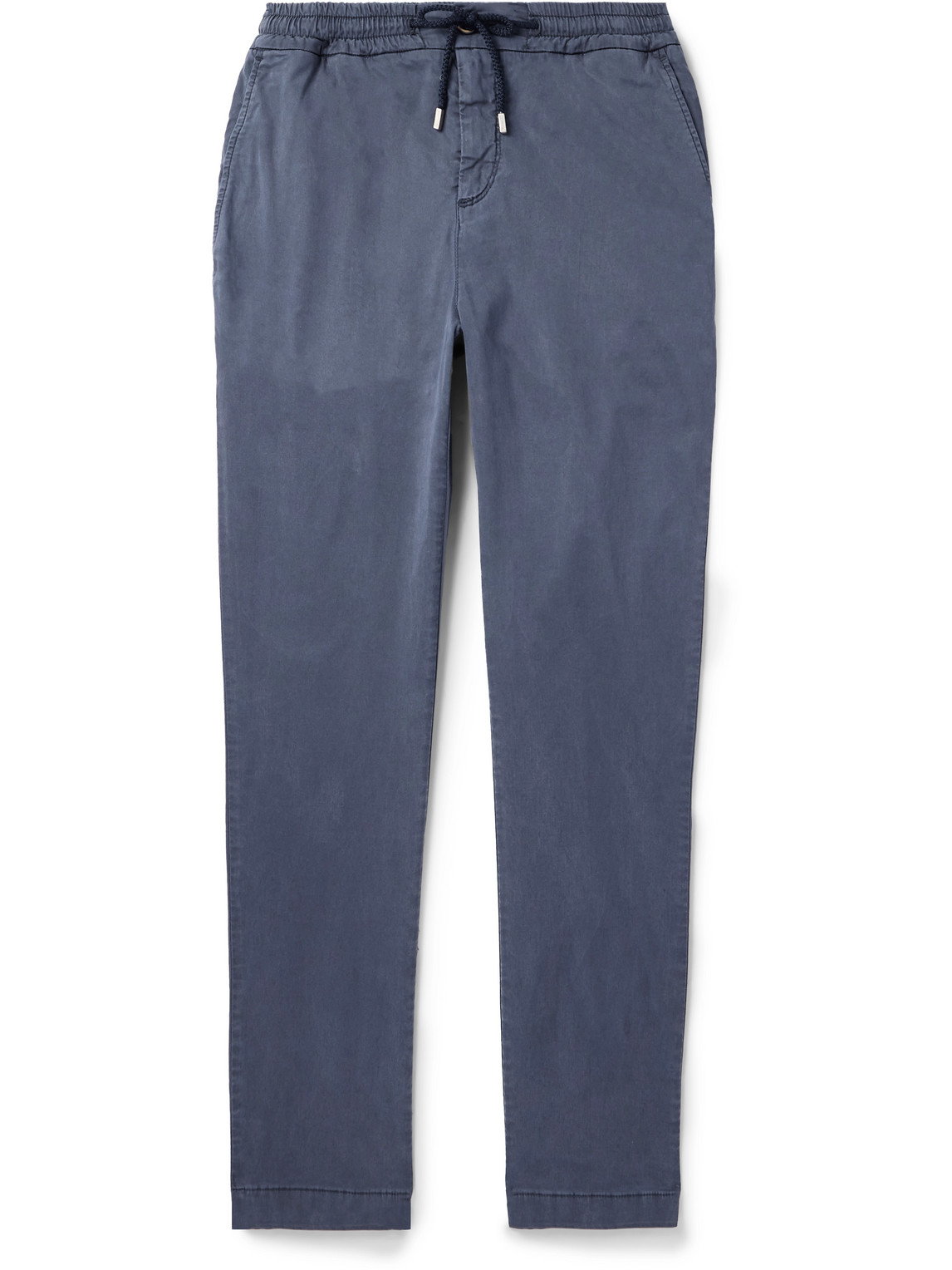 Vilebrequin Clemence Slim-fit Straight-leg Tencel™ Lyocell-blend Drawstring Trousers In Blue