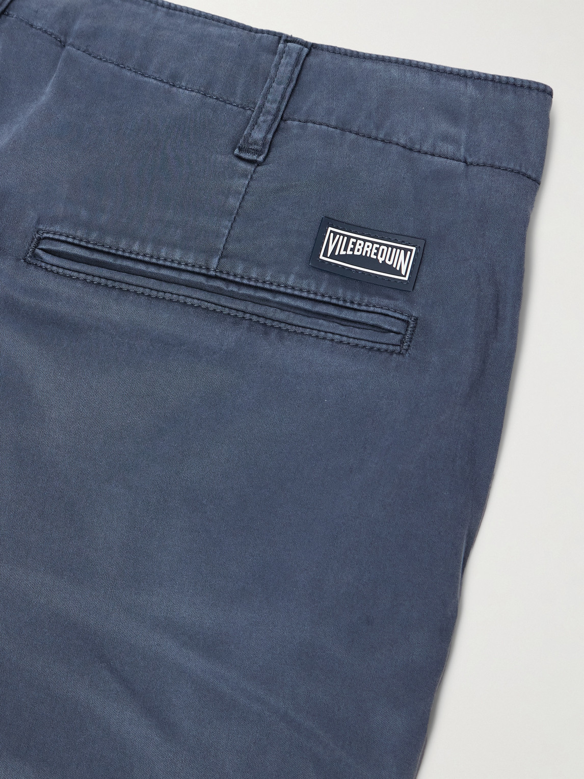 Vilebrequin Ponche Straight-leg Lyocell And Cotton-blend Bermuda Shorts In Blue